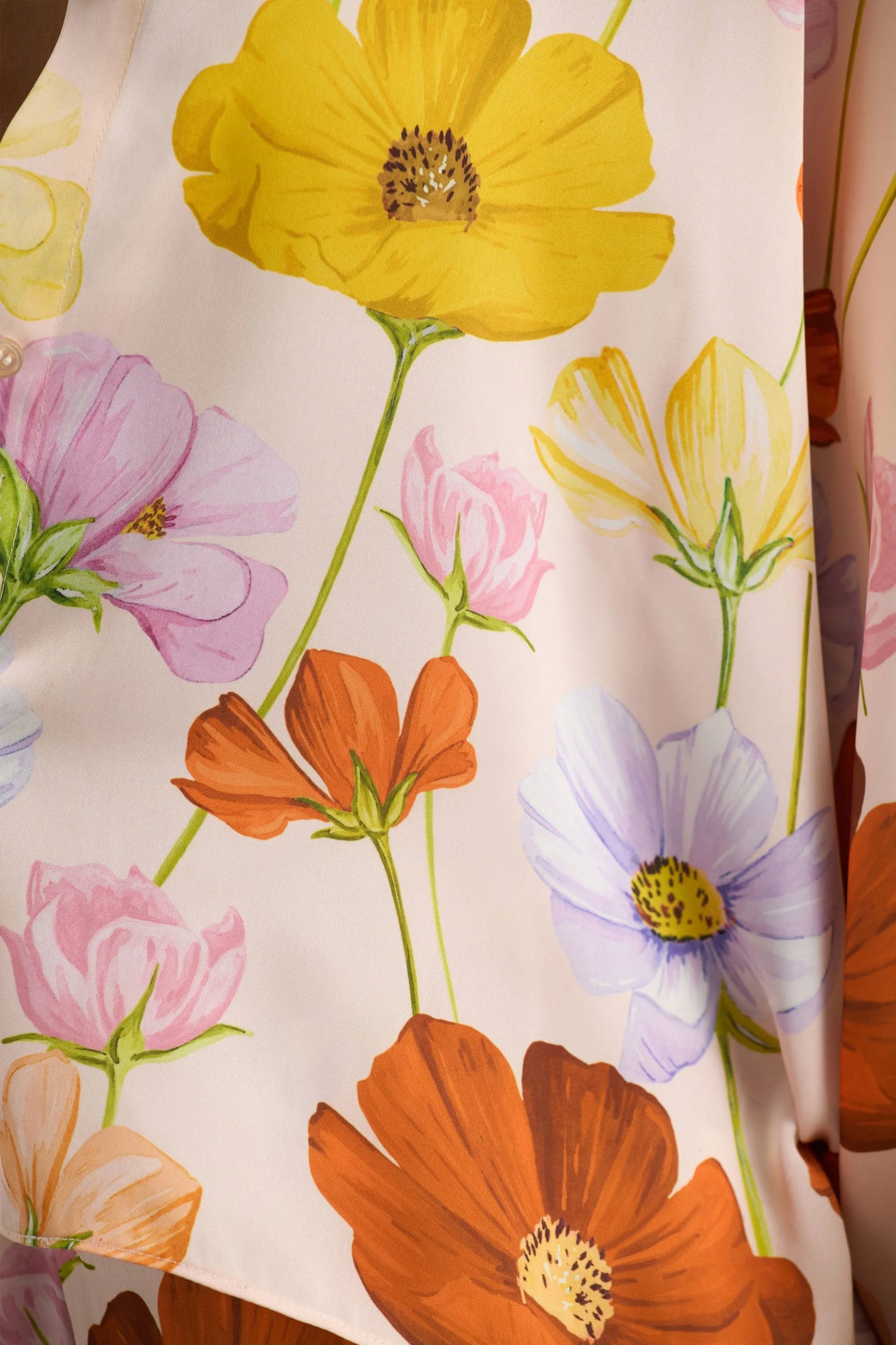 Lolite Bright Floral Print Long-Sleeve Shirt