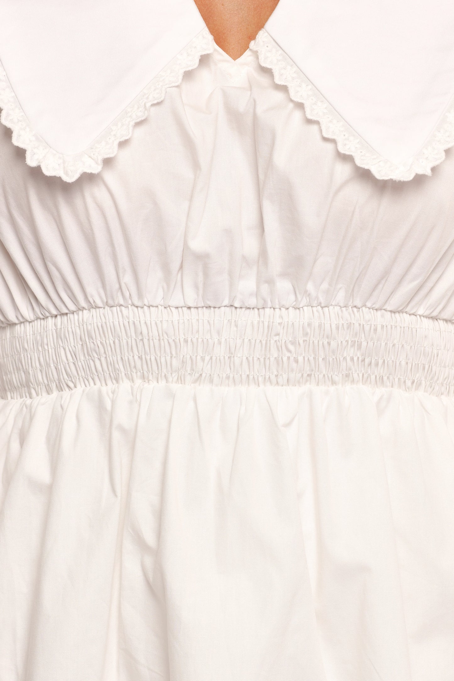 Nerida Long Sleeve Mini Dress - White