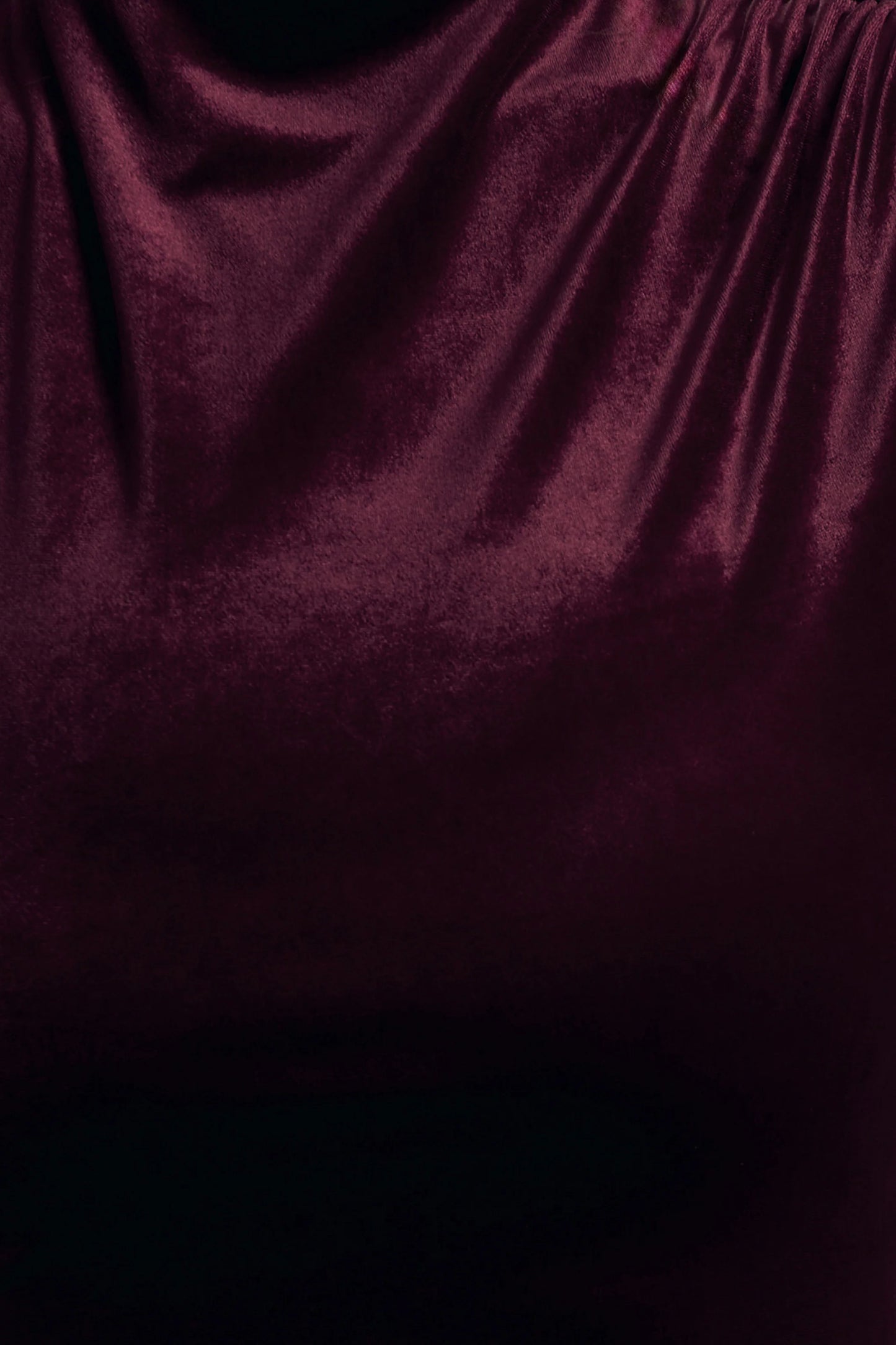 Abilene Port Velvet High-Neck Split Maxi Dress