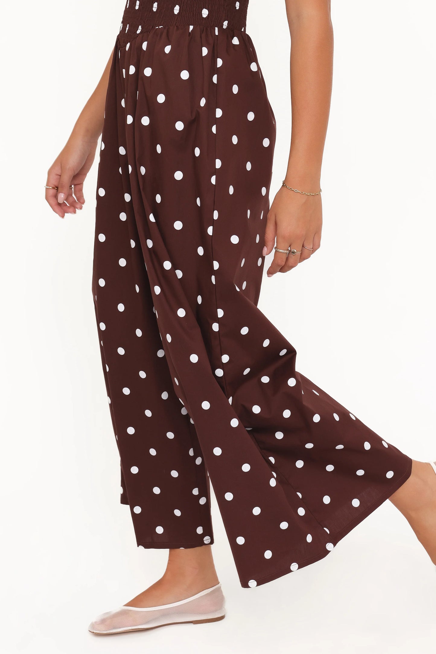 Paloma Jumpsuit - Chocolate Polka Dot