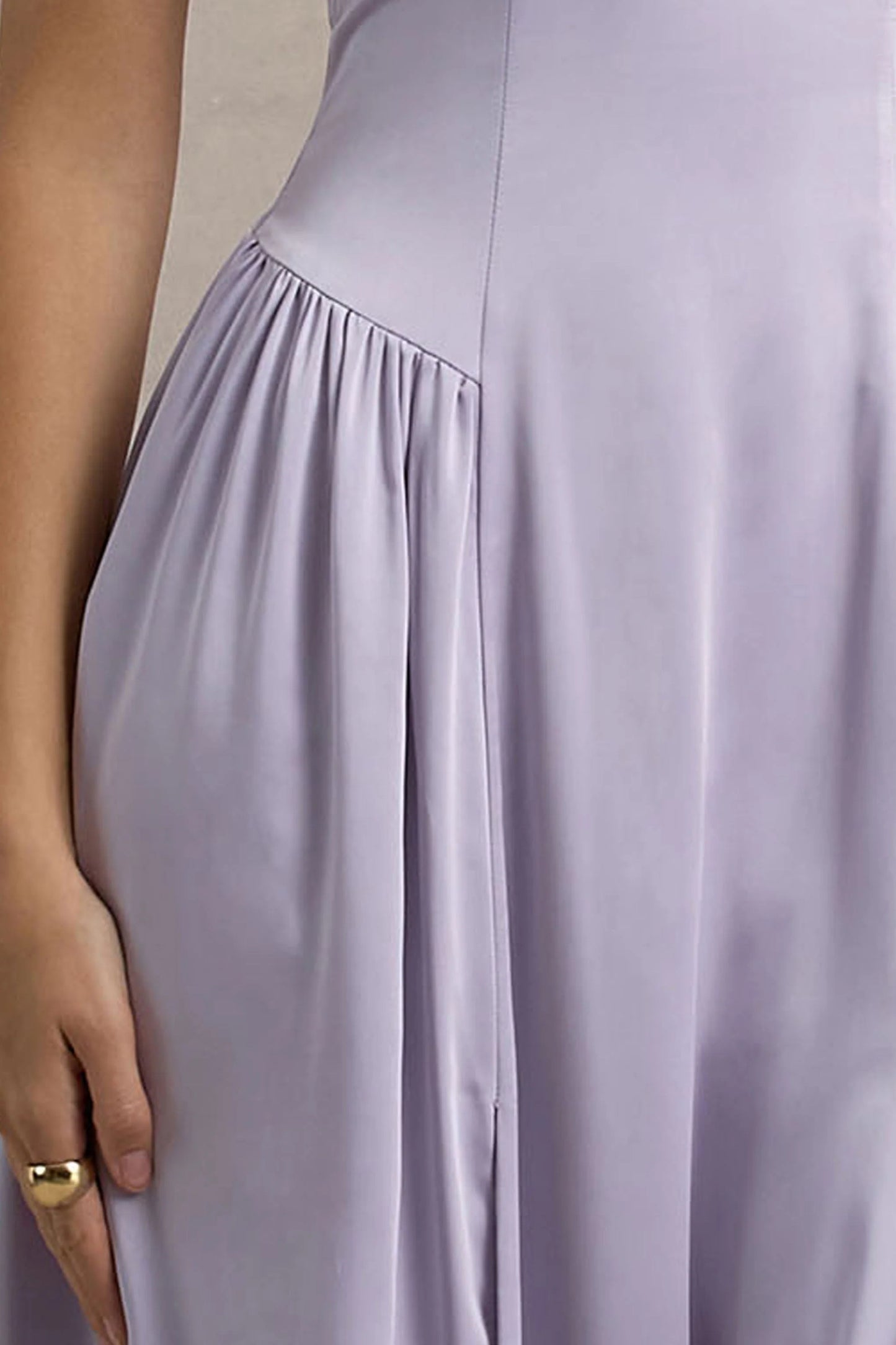 Jonas Lilac Plunge-Neck Maxi Dress With Cami Straps