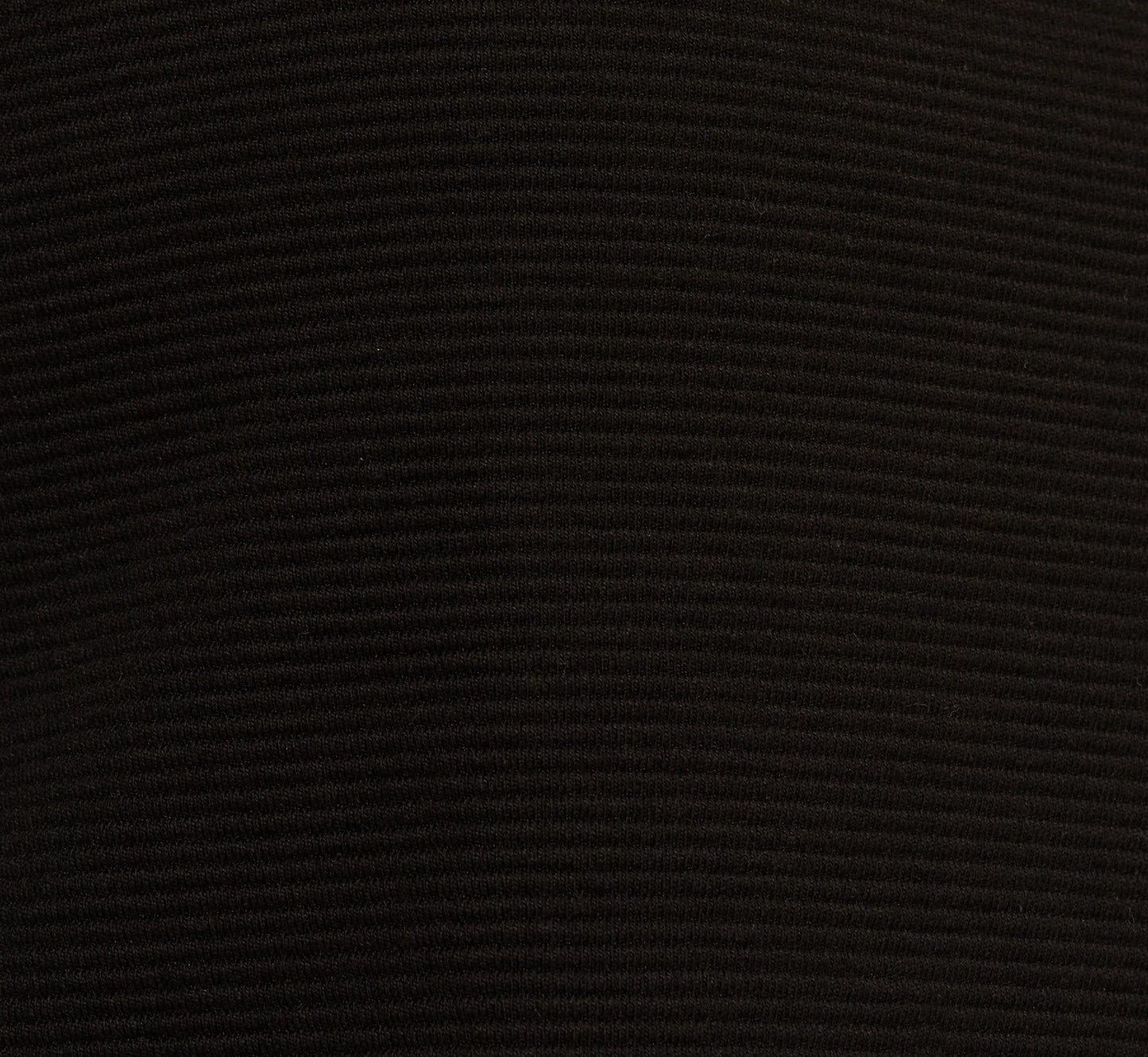 Three Quarter Sleeve Drop Shoulder Rib Knit Top In Black