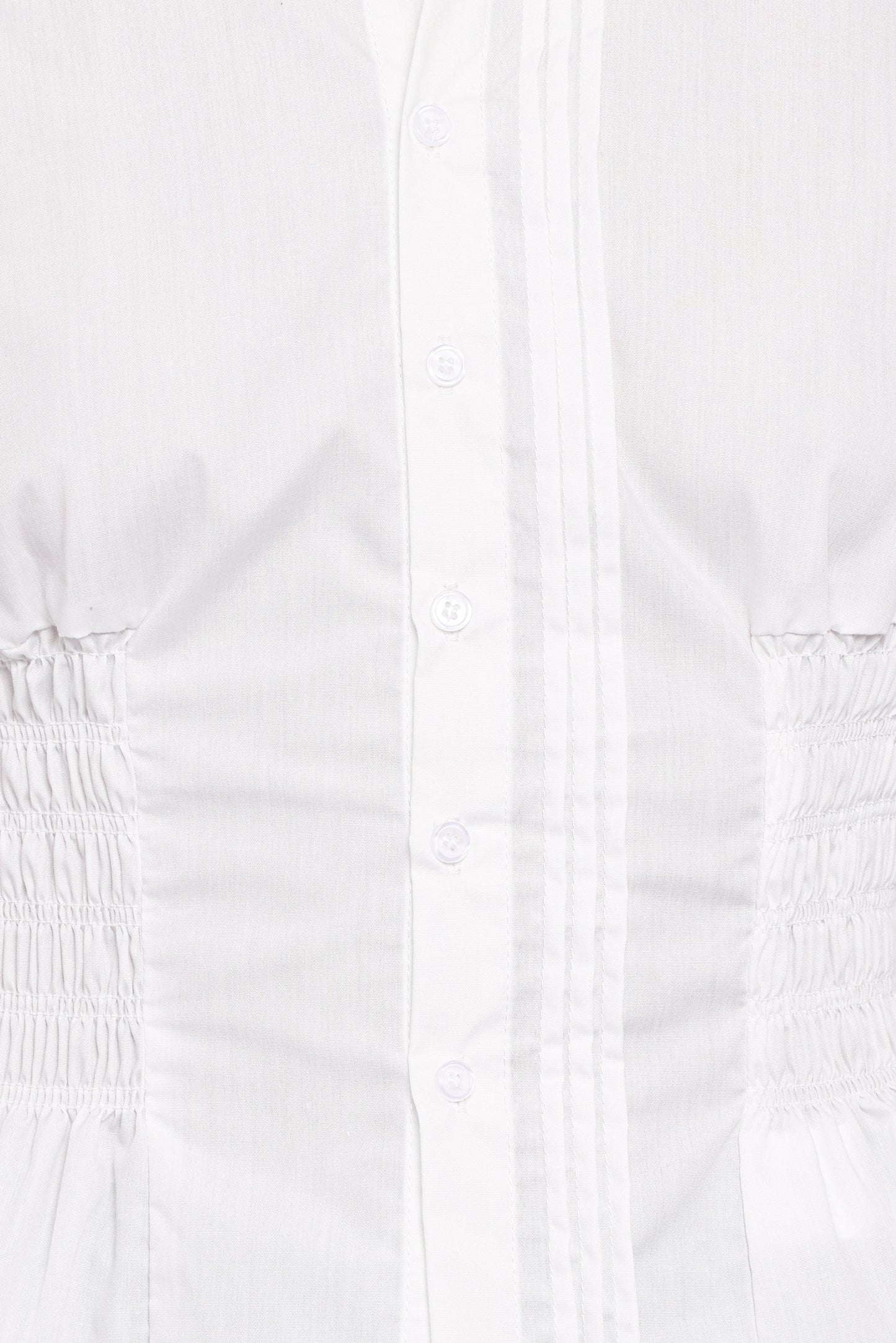 Ione Peplum Shirt - White