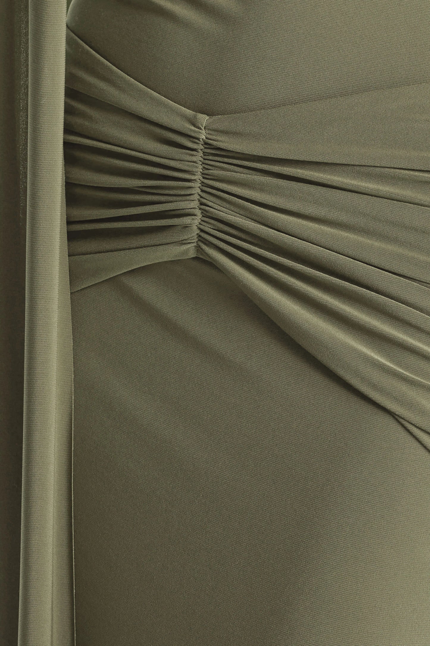 Hyla Green High-Neck Maxi Dress With Sash-Detail