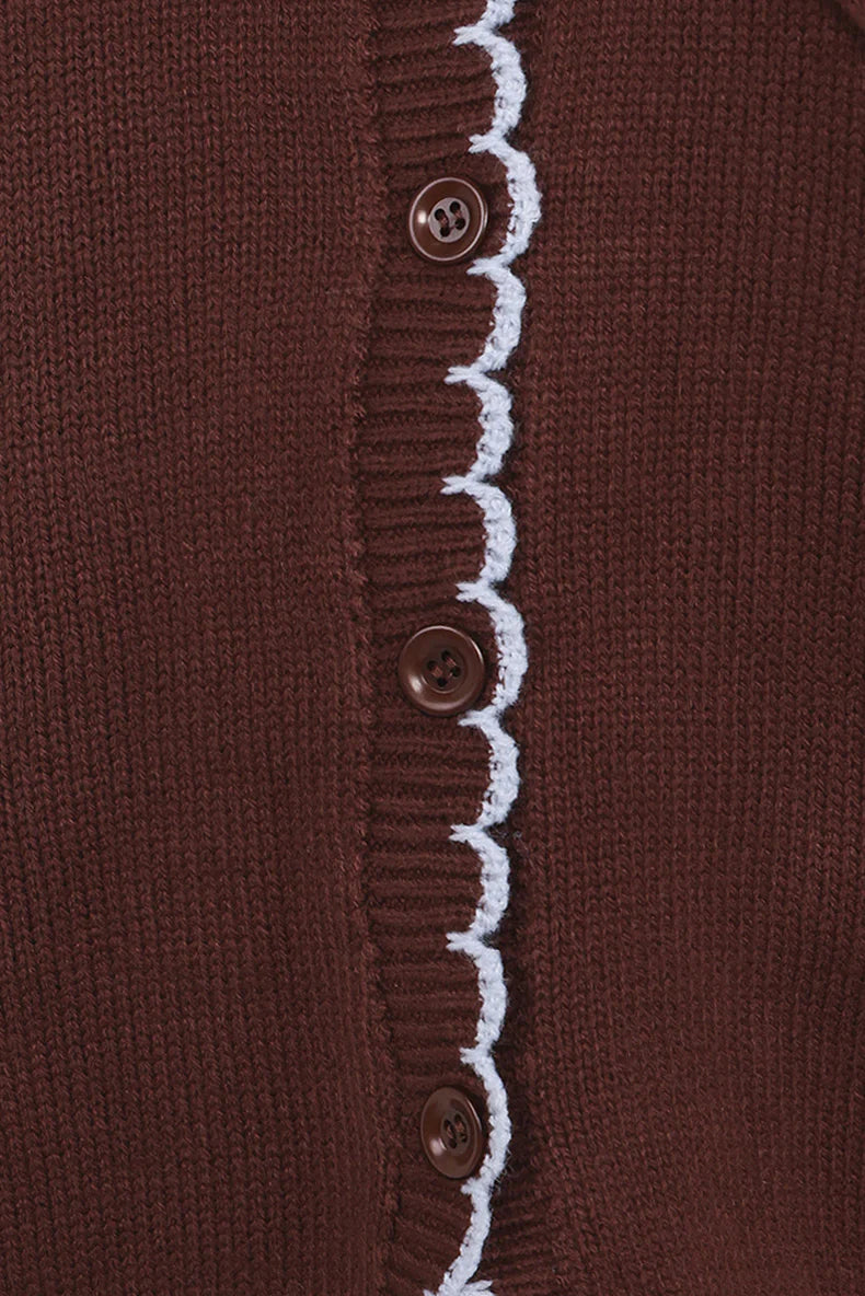Ruby Knit Cardigan - Brown