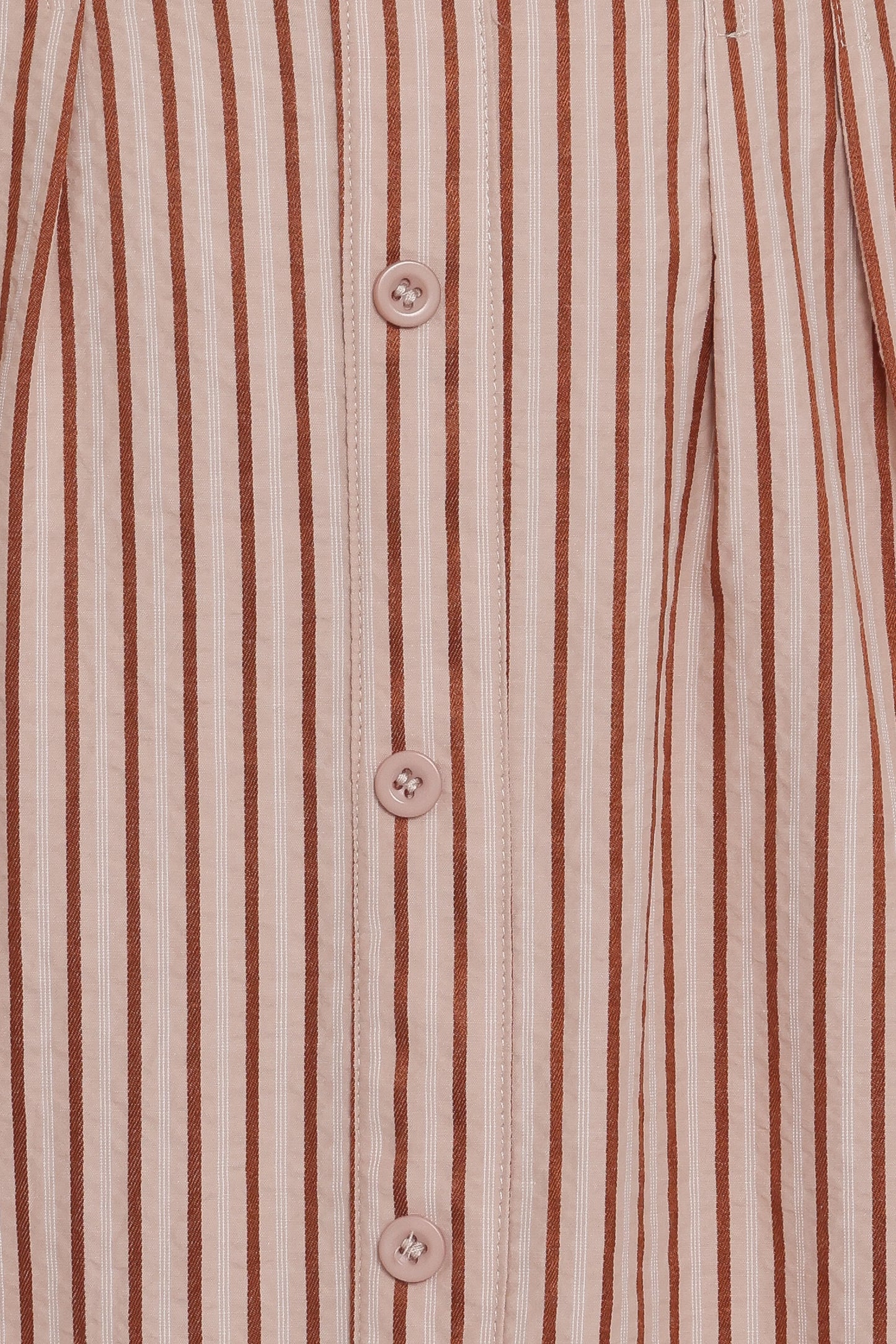 Eilis Short Sleeve Button Down Maxi Dress - Brown Stripe