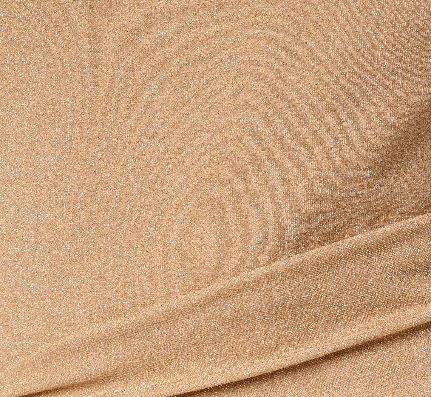 Metallic Stretch Knit Draped Gown In Light Gold