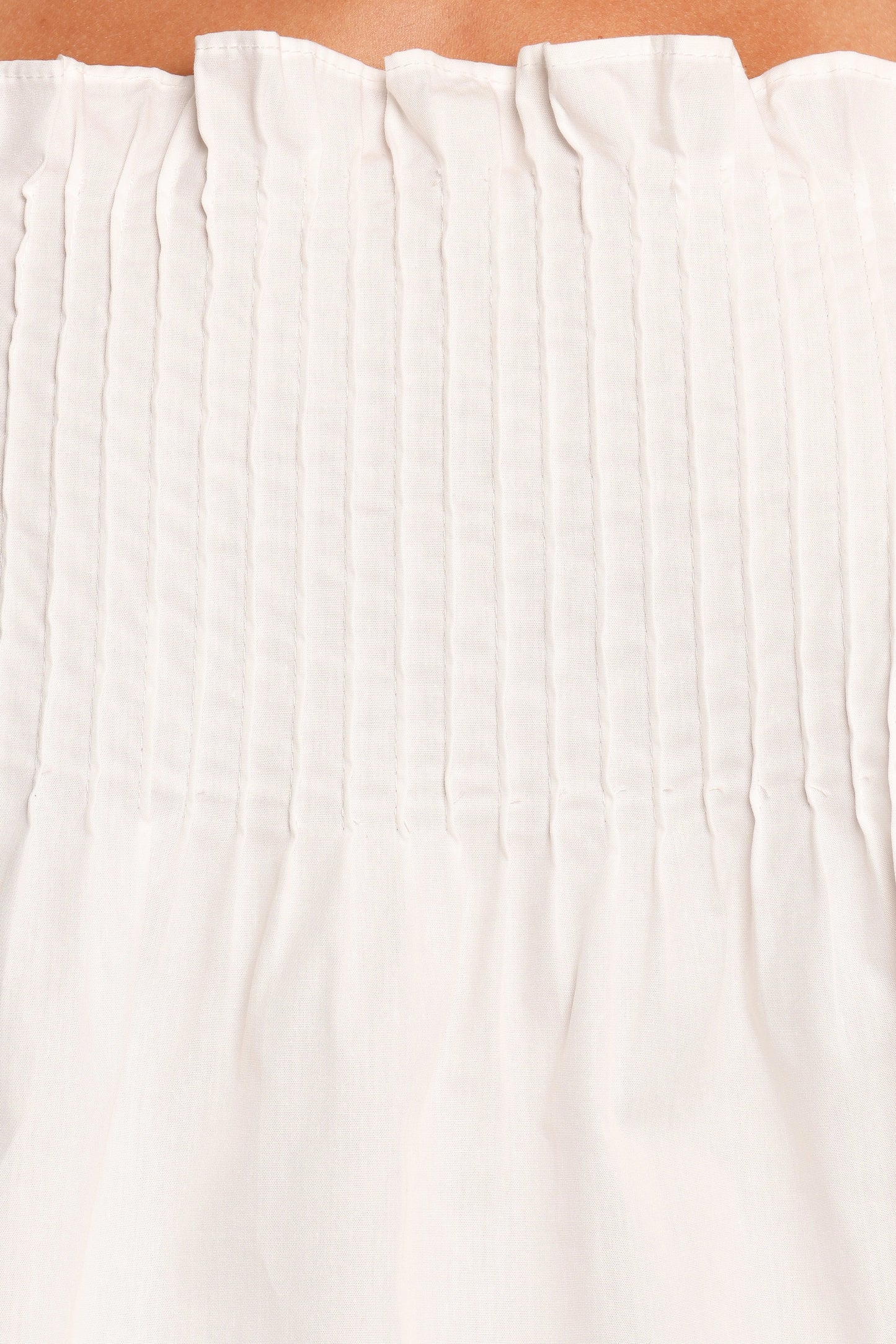 Carson Pleated Top - White