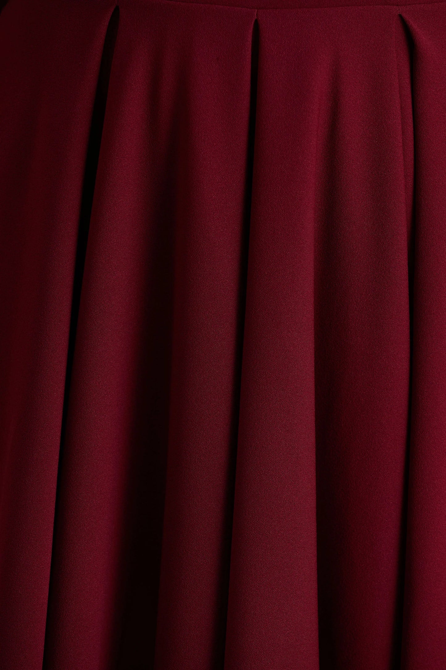 Isabella Burgundy Bardot-Neck Midi Dress