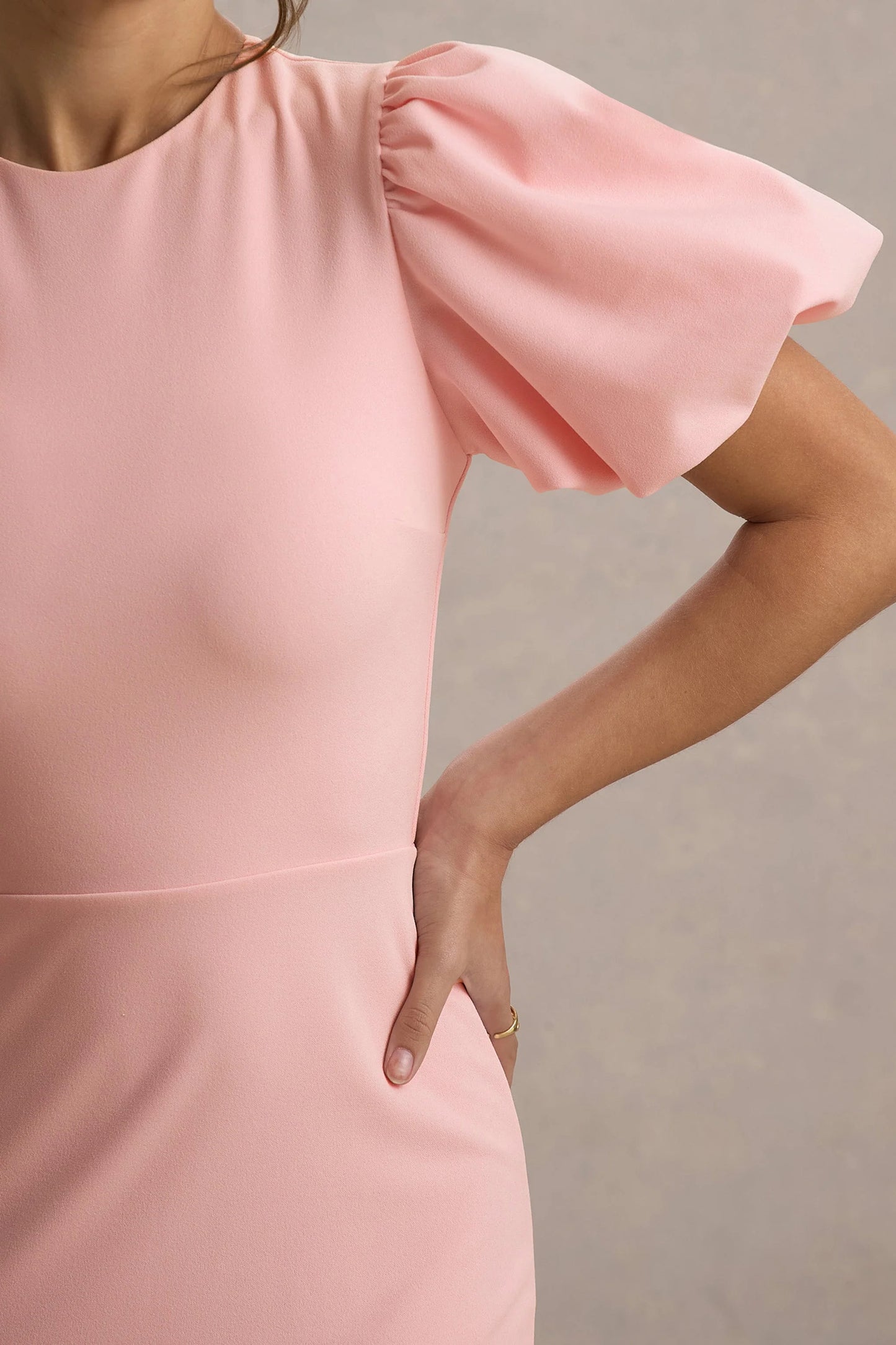 Love Letters Pink Puff-Sleeve Maxi Dress