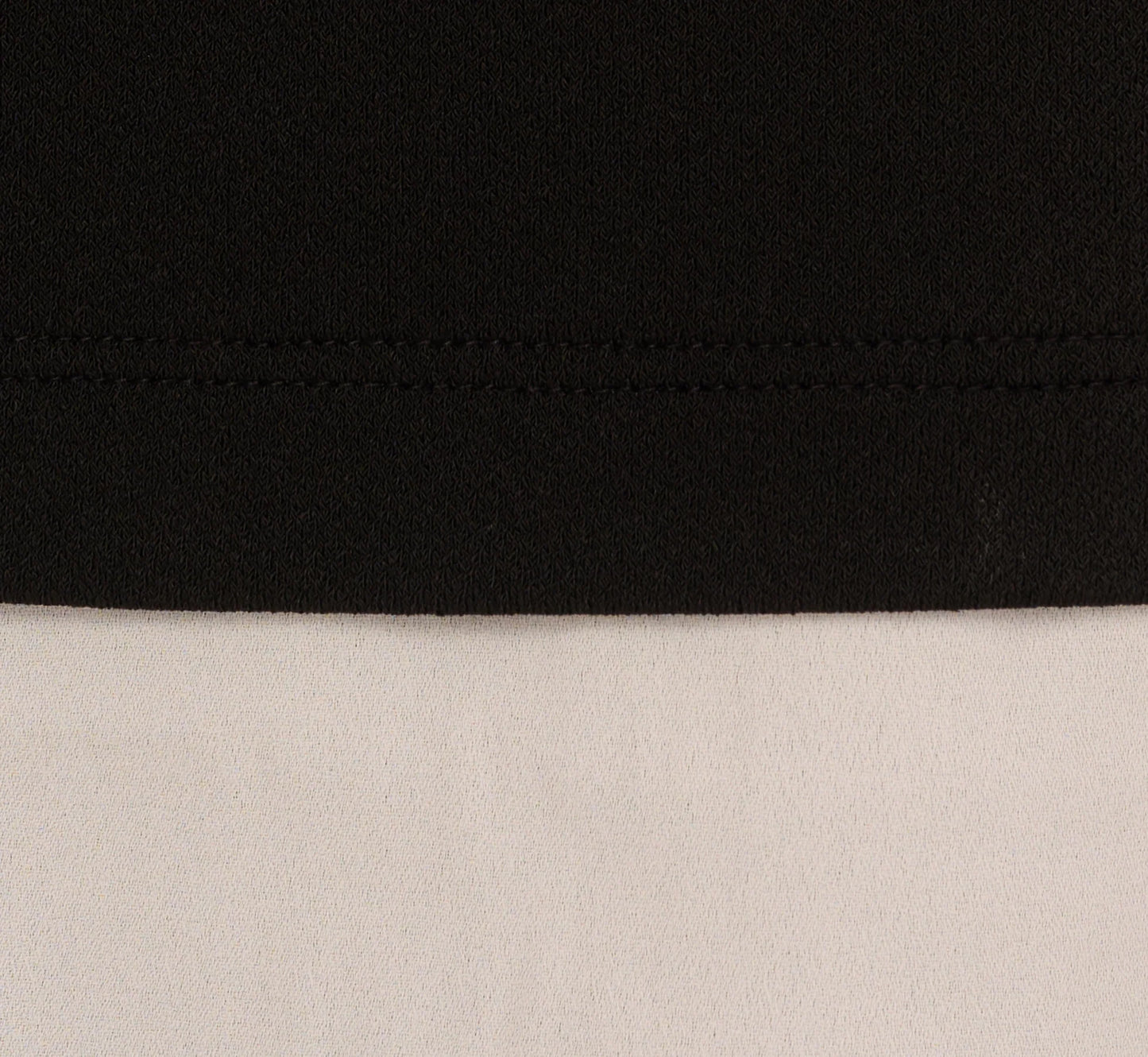 Long Sleeve Petal Collar Twofer Sweater In Black Ivory