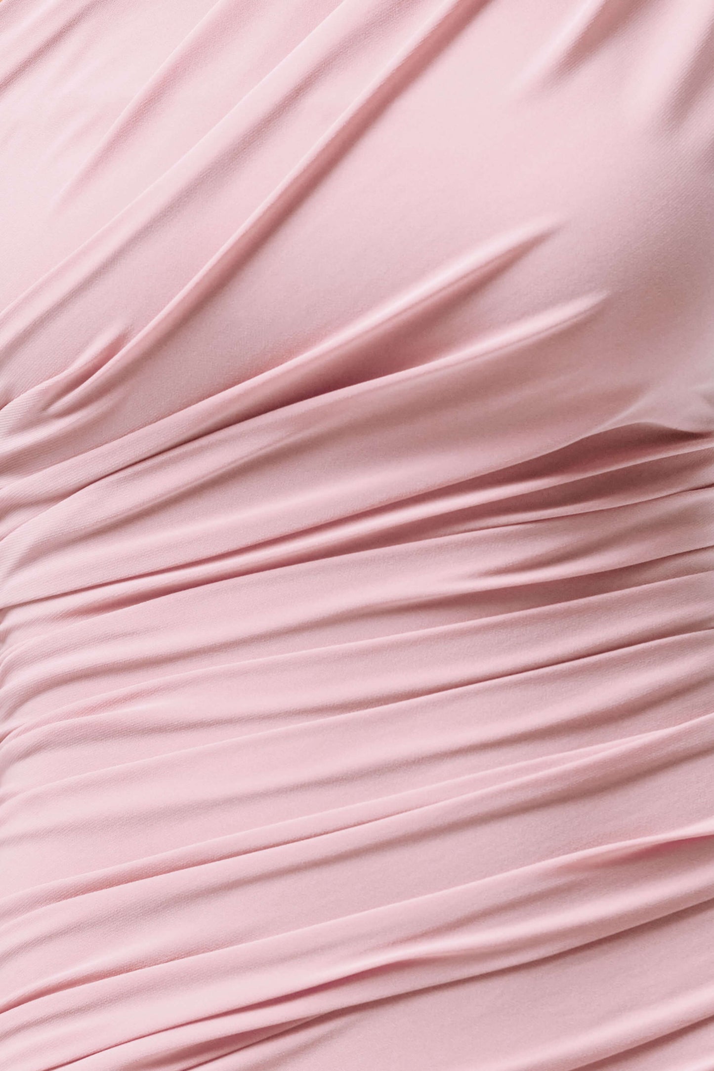 Mardi Pink Asymmetric Maxi Dress With Ruching