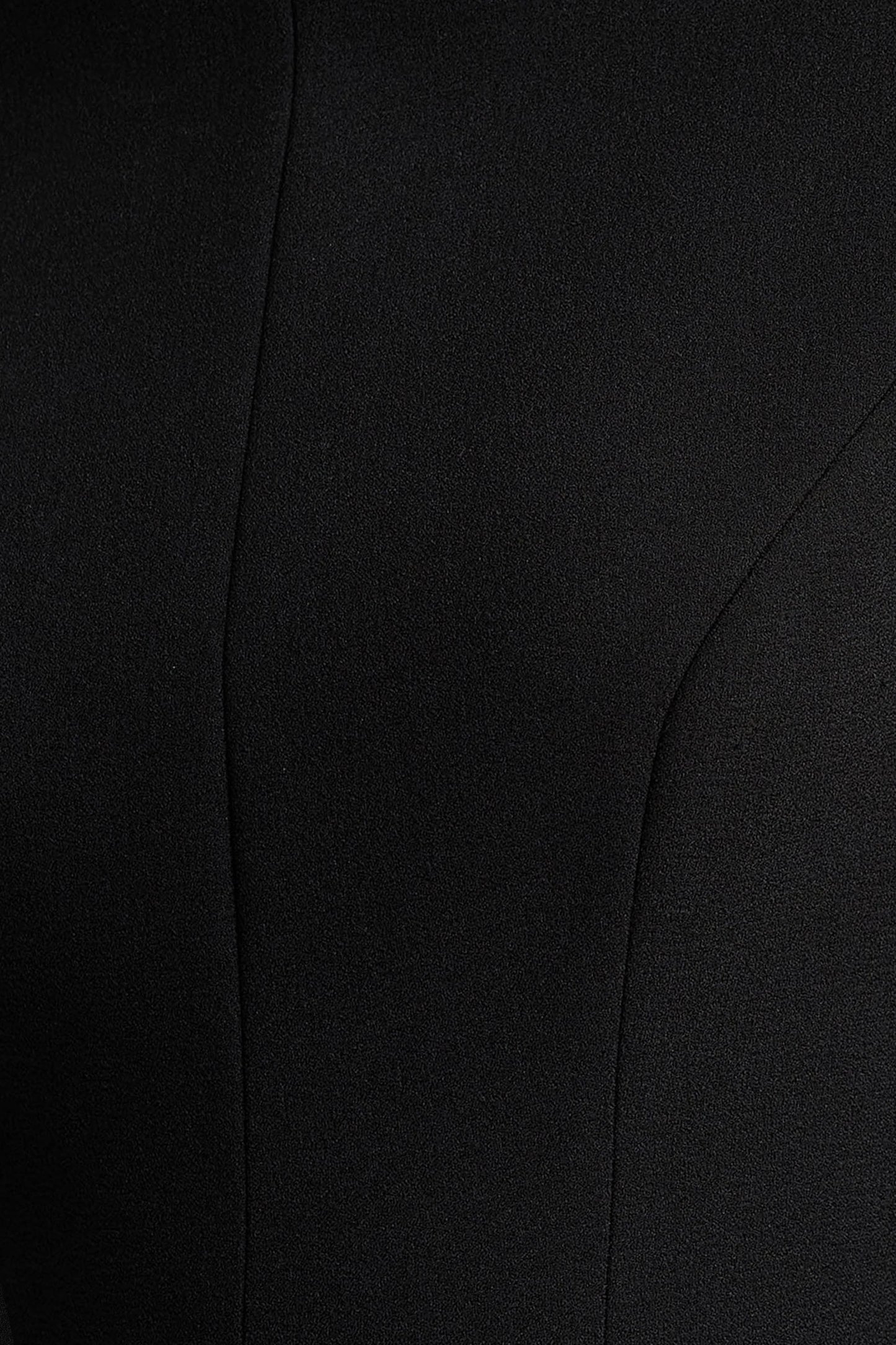 Pepita Black High-Neck Tailored Maxi Dress With Drop-Waist And Satin Skirt