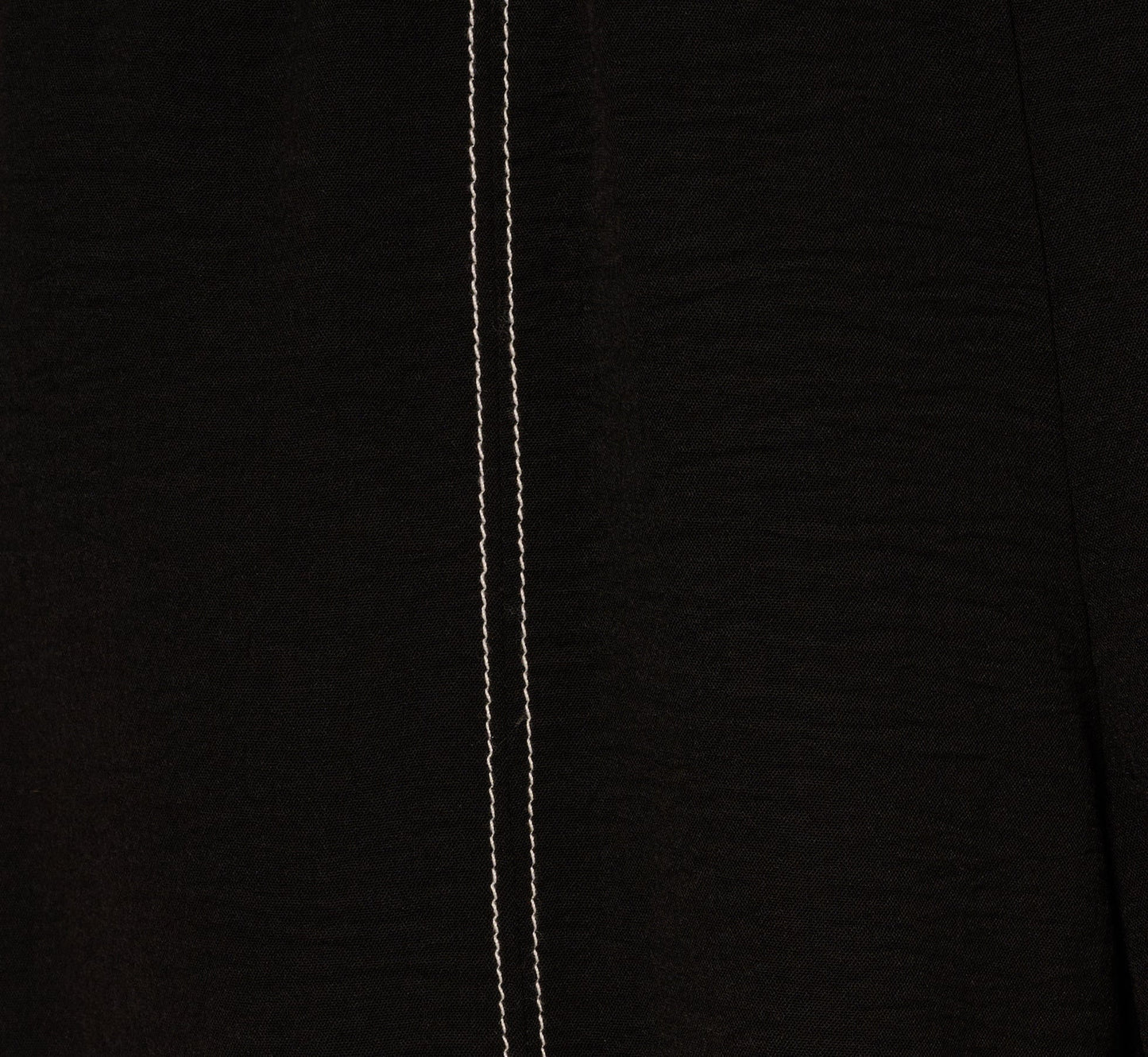 Wide Leg Contrast Stitch Pant In Black Ivory