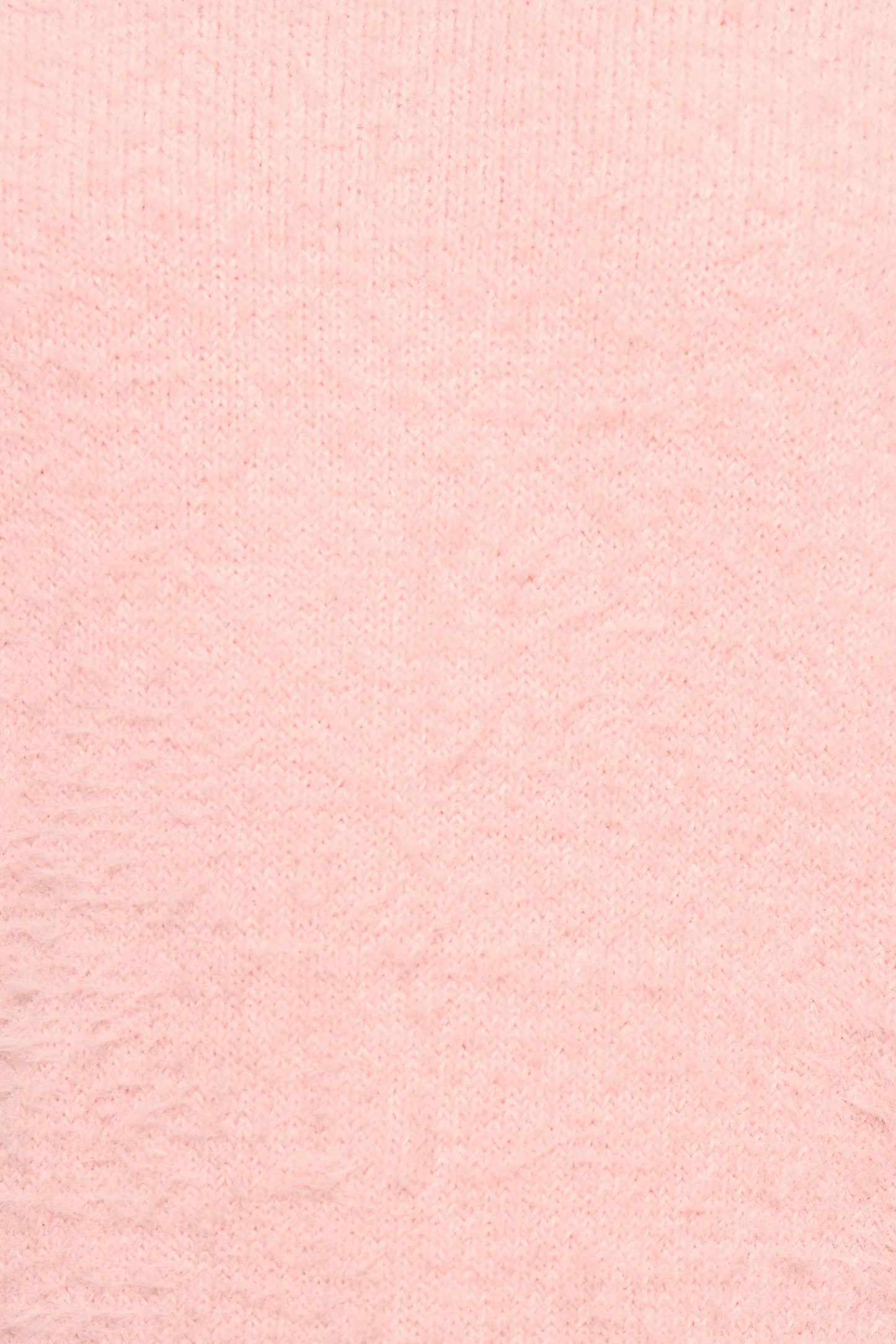 Aspra Fuzzy Crewneck Knit Sweater - Pink