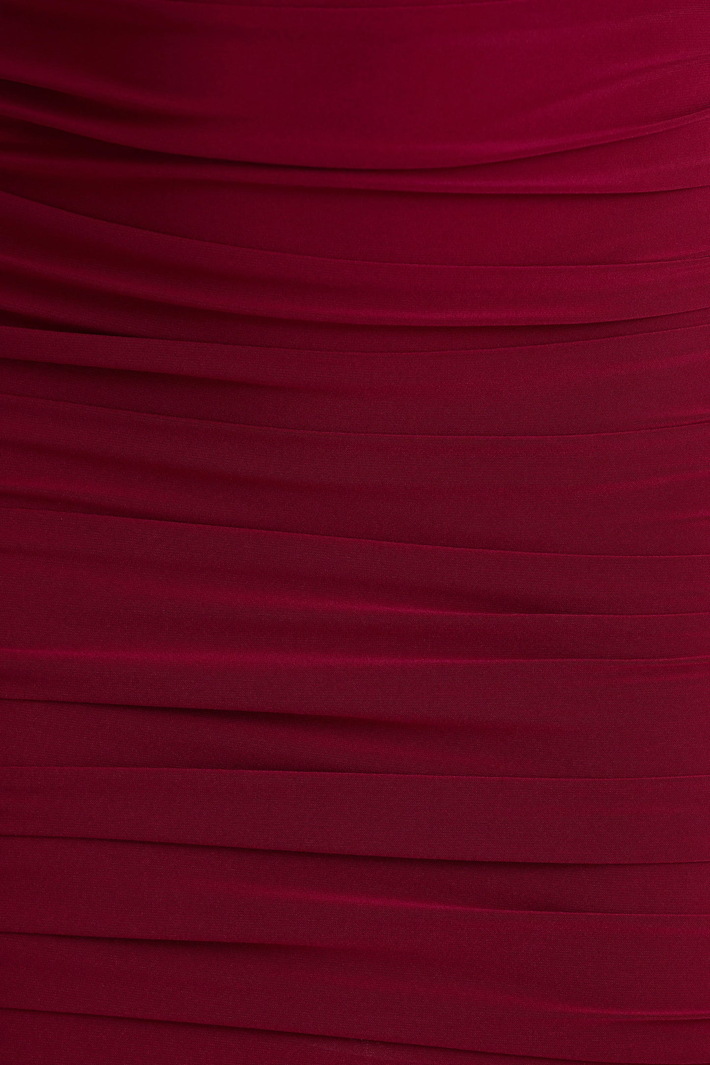Missy Burgundy Mini Dress With Cape-Sleeve And Ruched Detailing