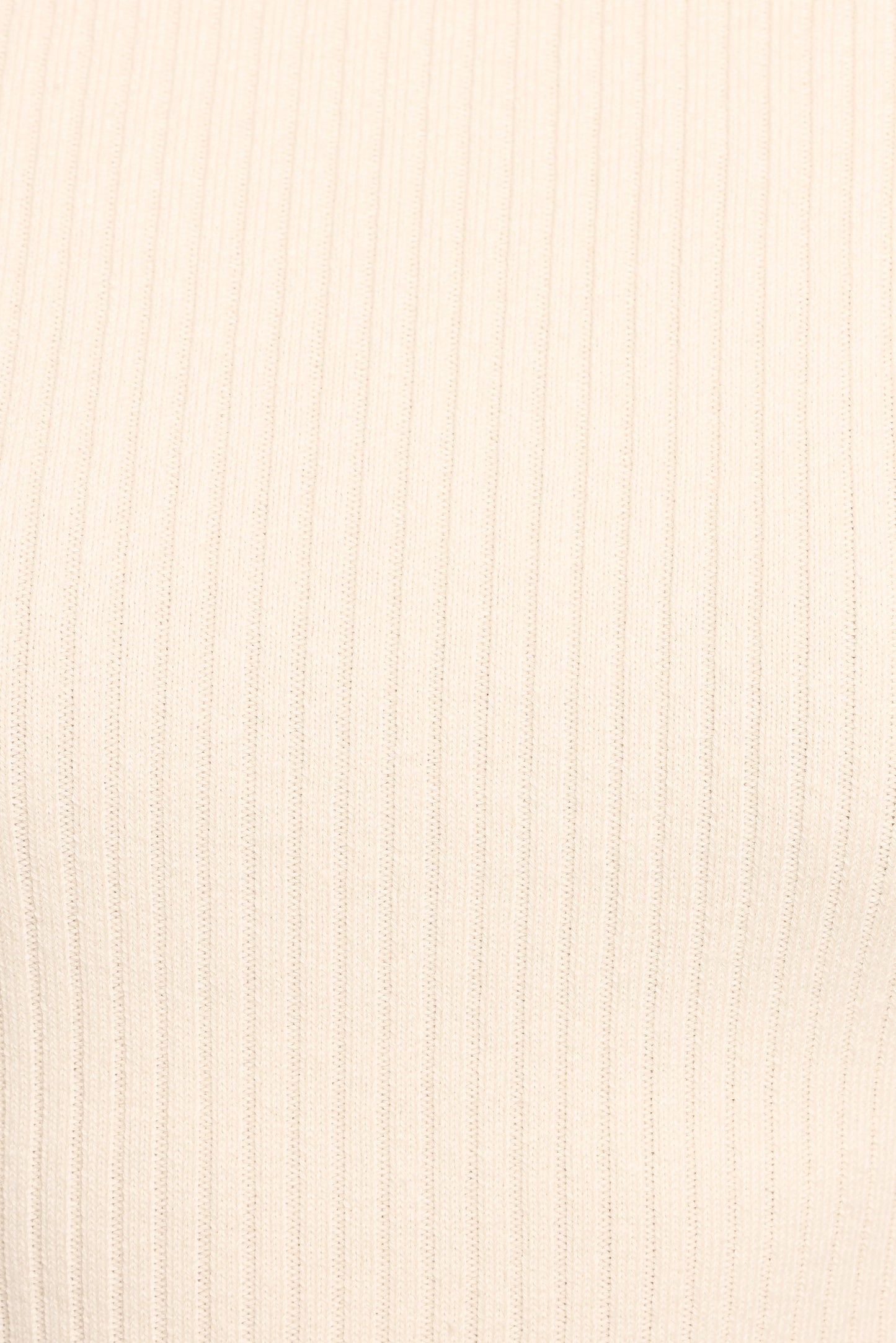 Fleur Ribbed Knit Top - Cream