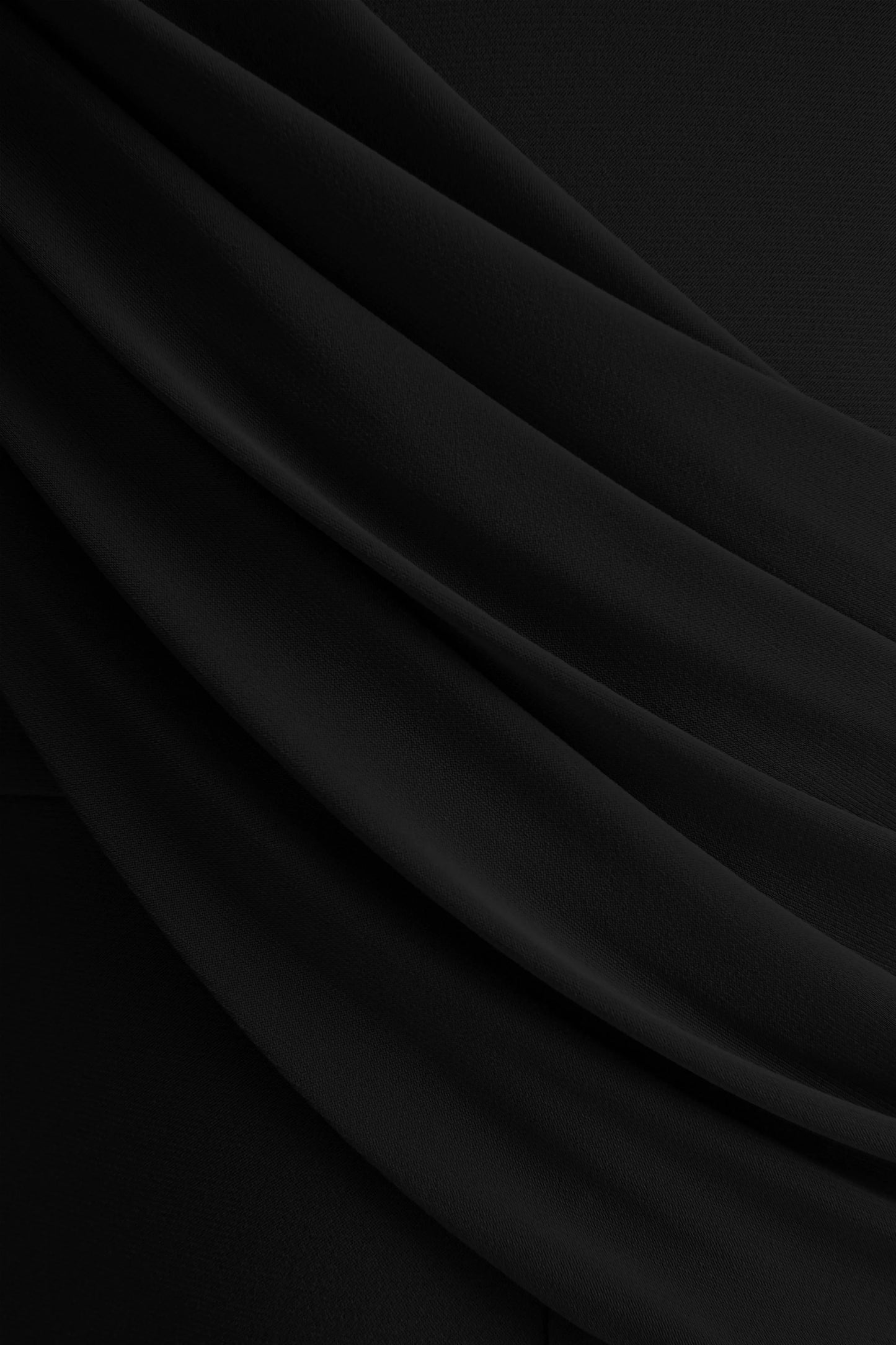 Labina Black Plunge-Neck Jumpsuit With Cape-Sleeves