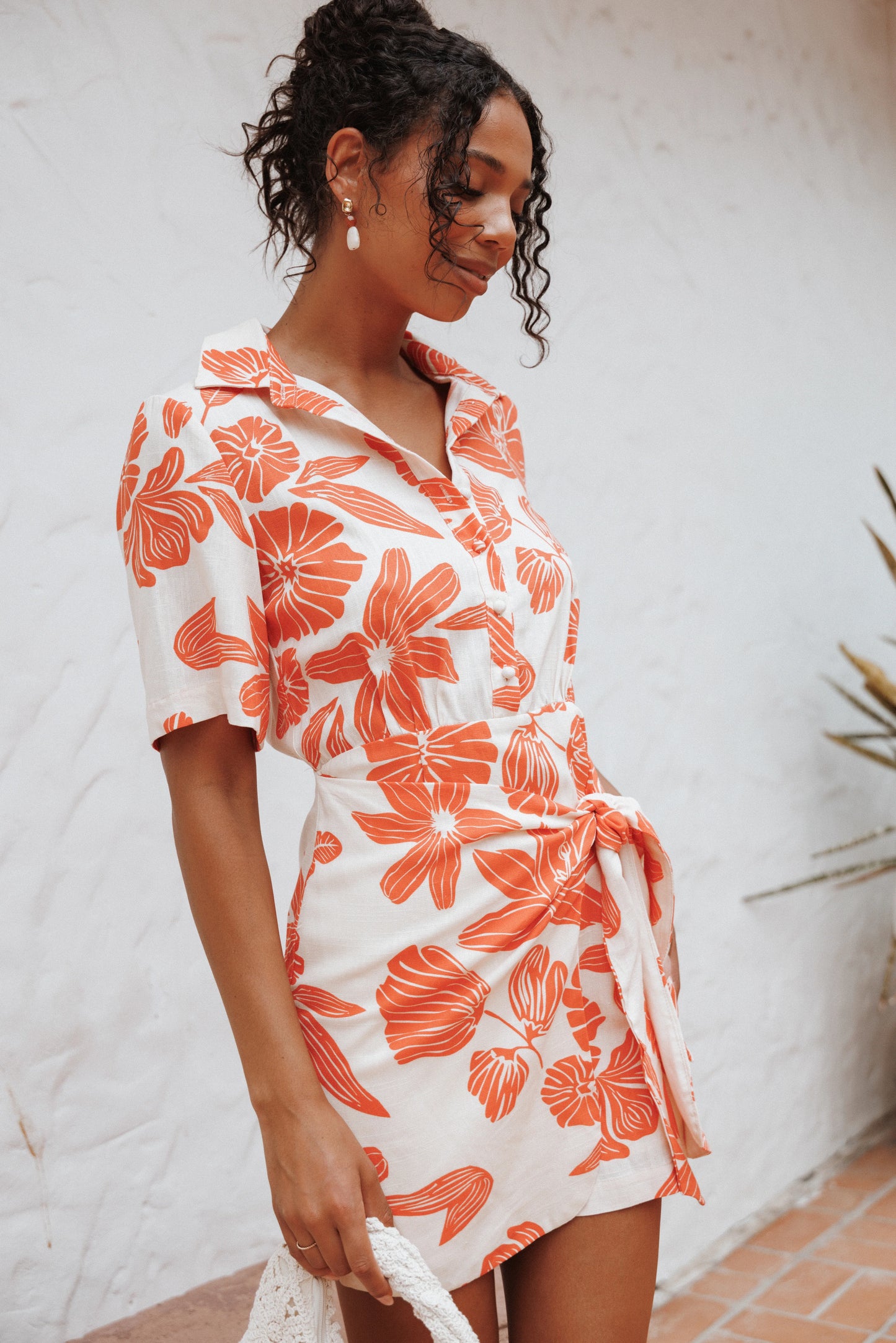 Leyton Mini Dress - Red Floral
