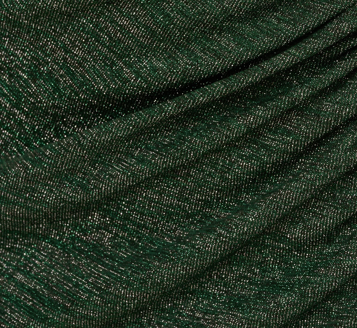 Sleeveless Metallic Knit Asymmetrical Dress In Jungle