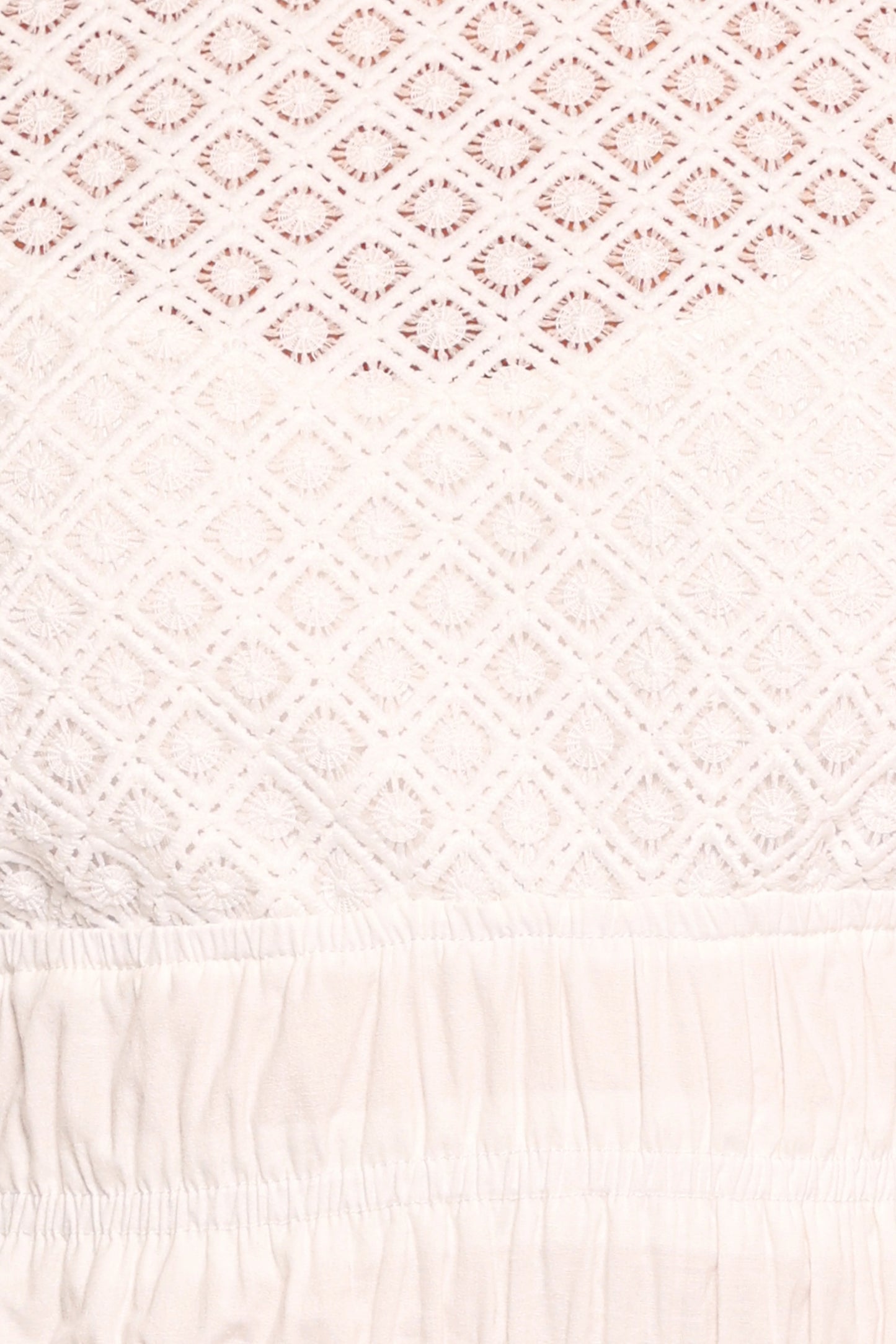 Riven Shirred Top - White