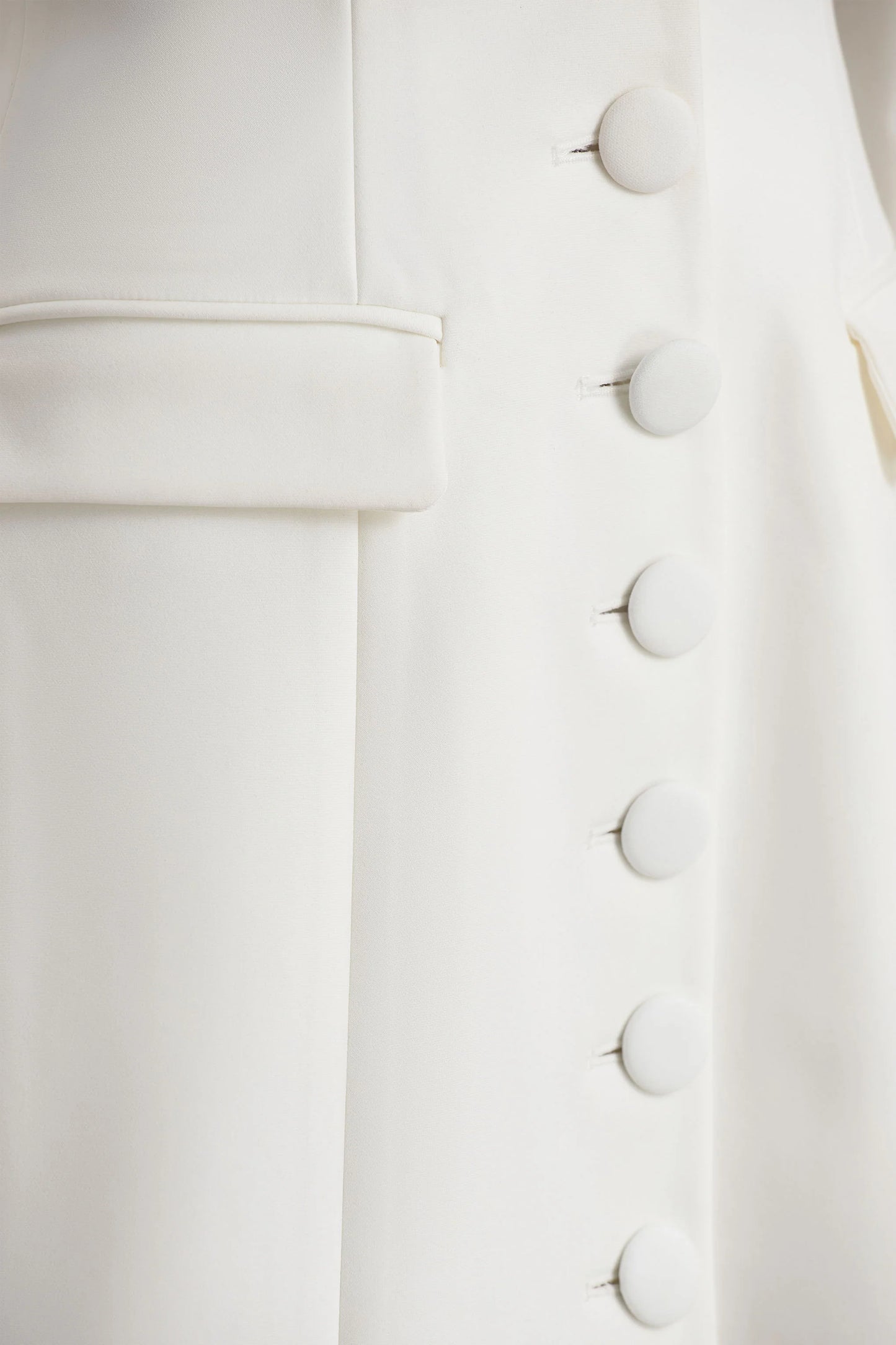 Carmen White Sweetheart-Neck Tailored Mini Dress