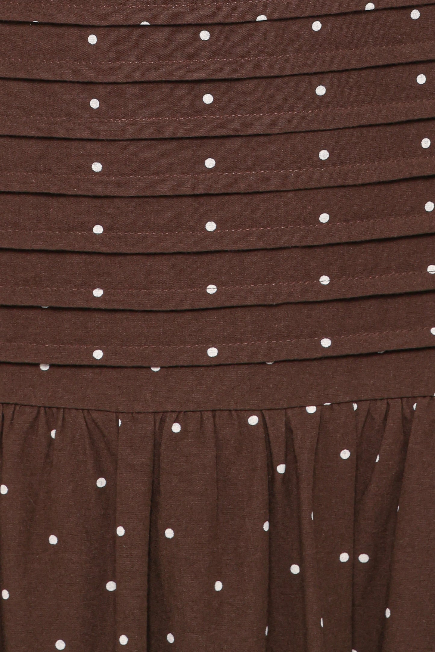 Mischa Maxi Dress - Brown Polka Dot