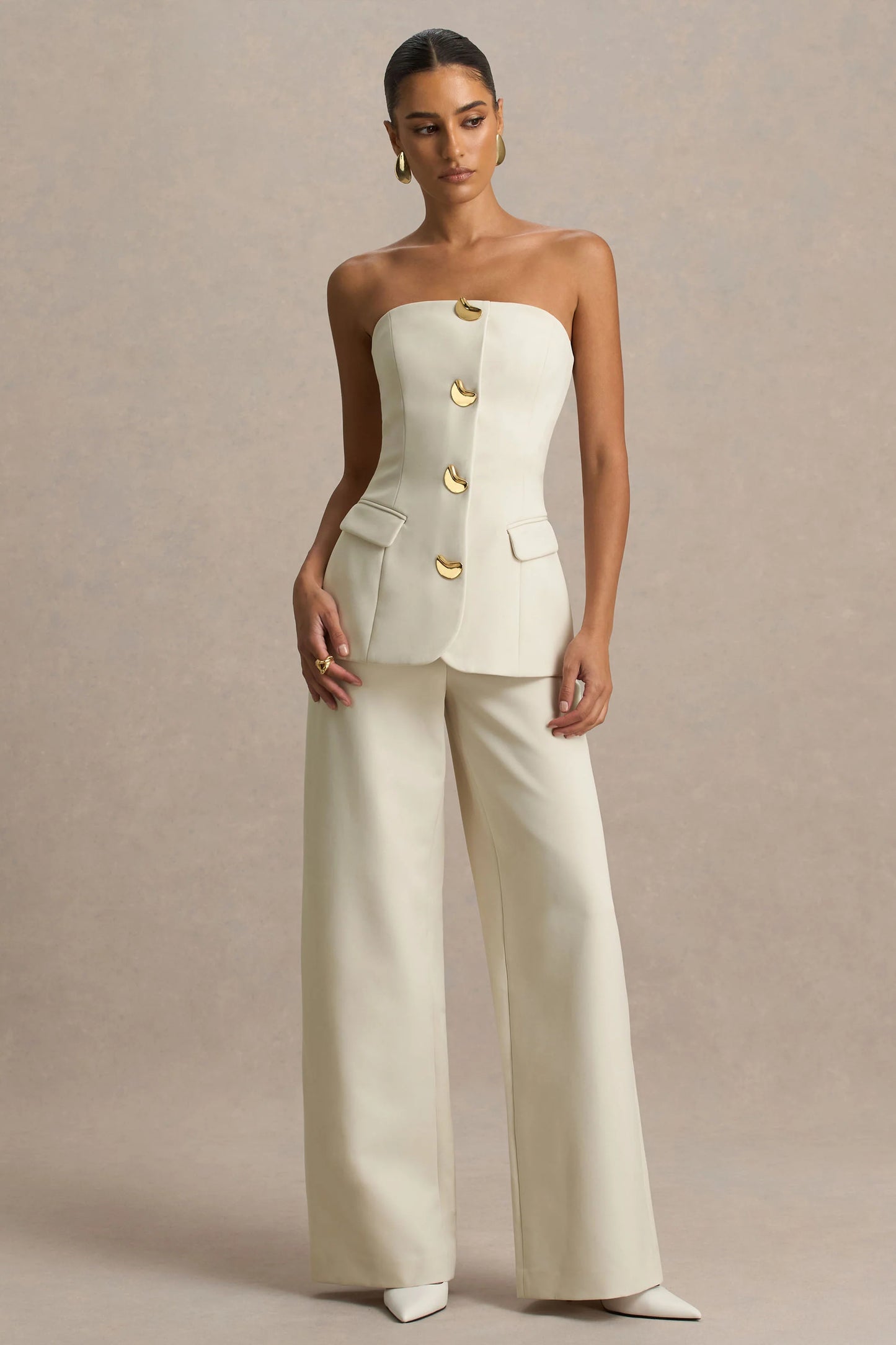Zoey Nude Bandeau Jumpsuit