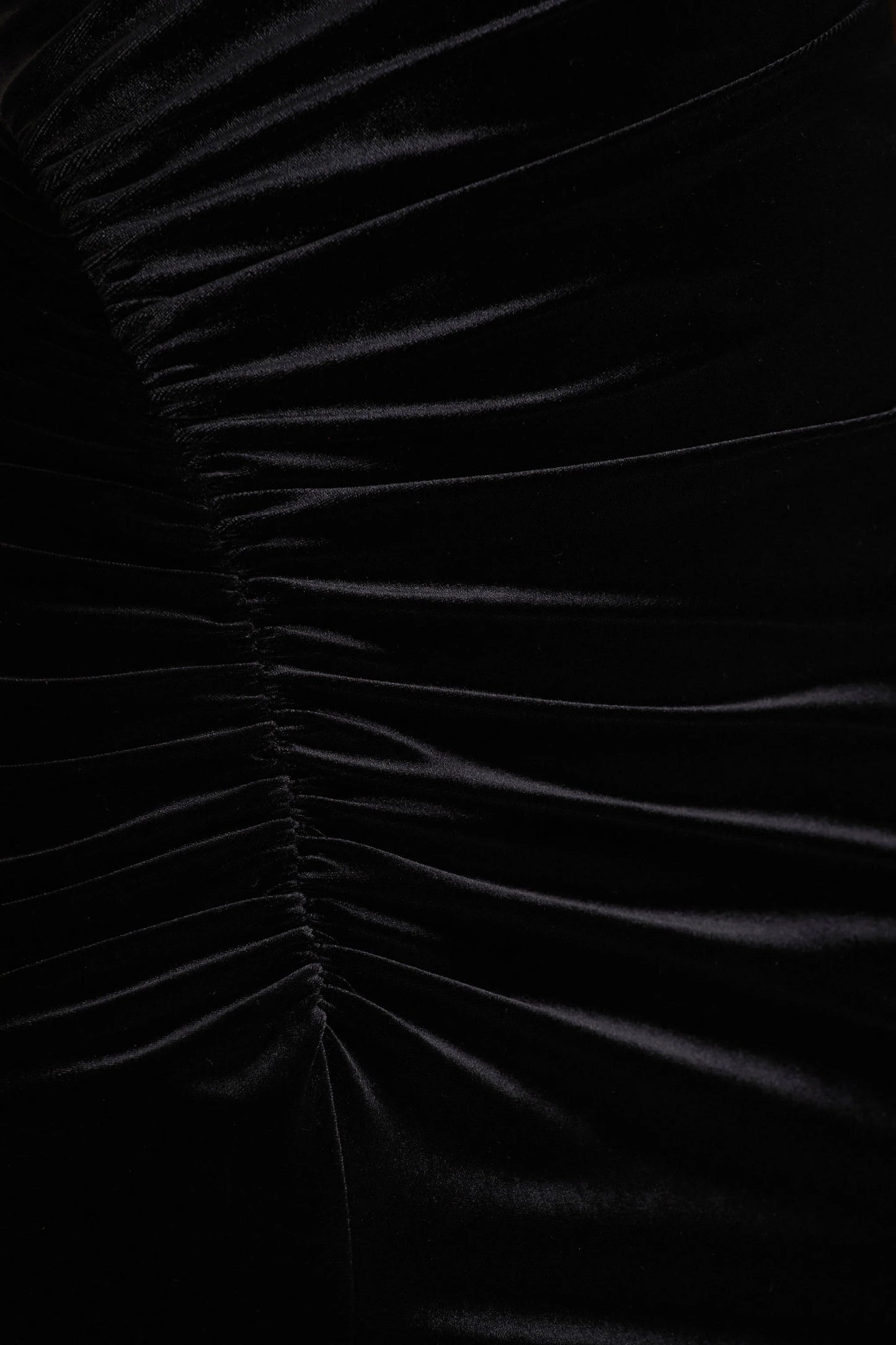 Camilla Black Velvet Asymmetric-Neck Maxi Dress With Ruched Detailing
