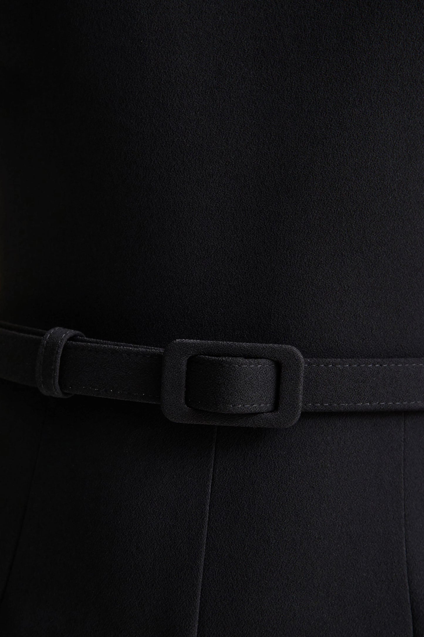 Orlina Black High-Neck Jumpsuit With Lace Detailing