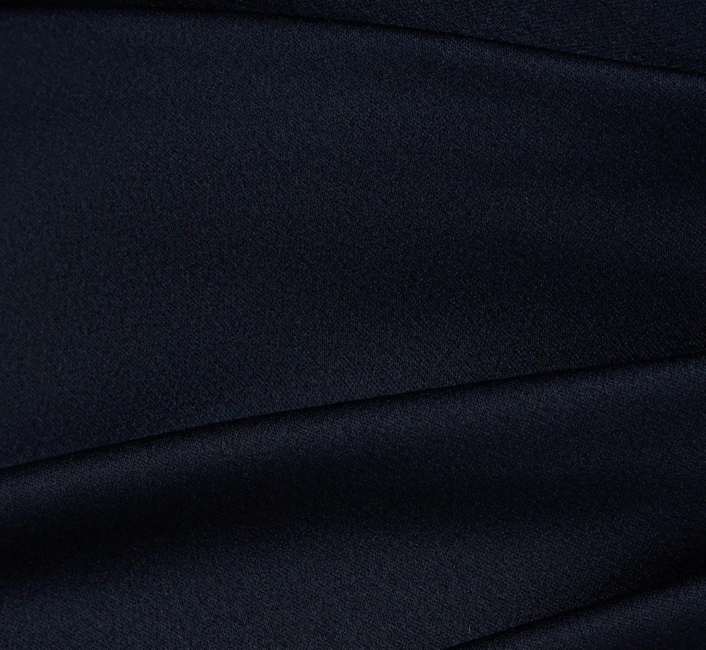Satin Crepe Three Quarter Sleeve Jumpsuit With Buckle Waist In Dark Navy