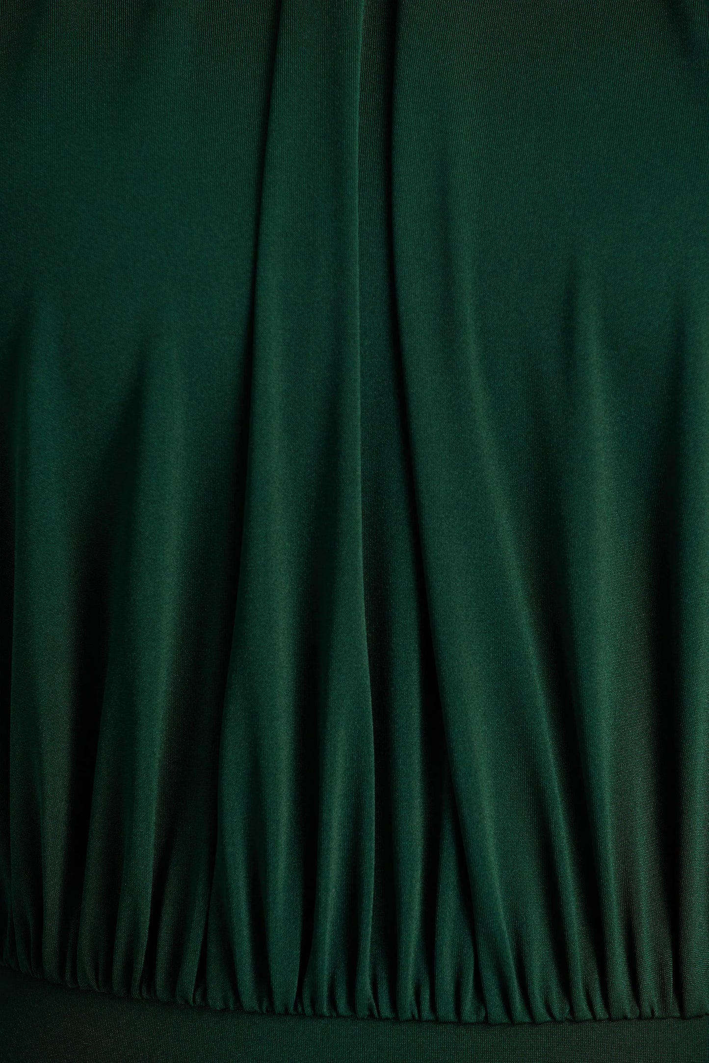Darielle Bottle Green High-Neck Cape-Sleeve Maxi Dress