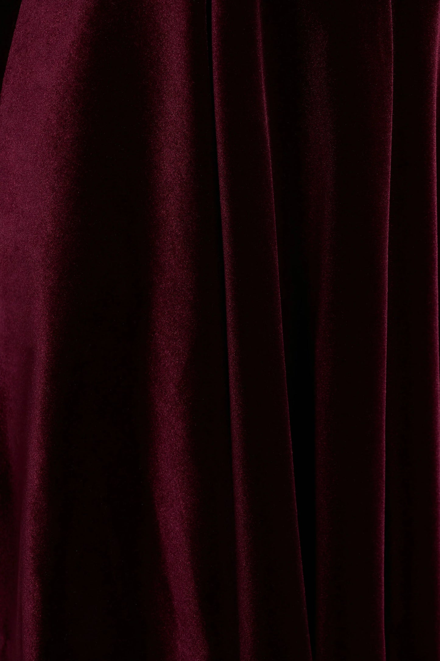 Mina Burgundy Velvet And Satin Bandeau Skater Mini Dress