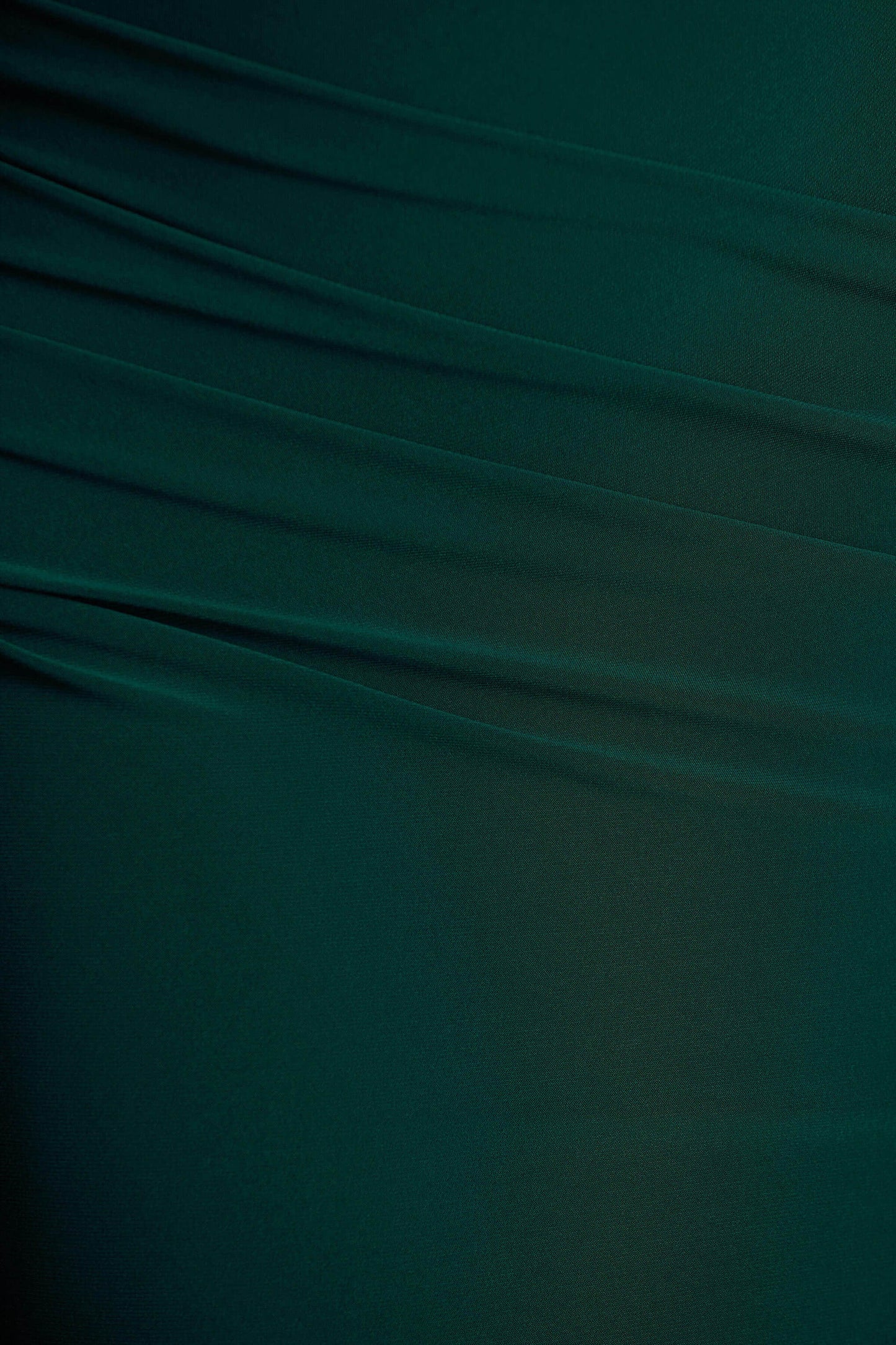Magdelena Bottle Green Asymmetric Cape Maxi Dress