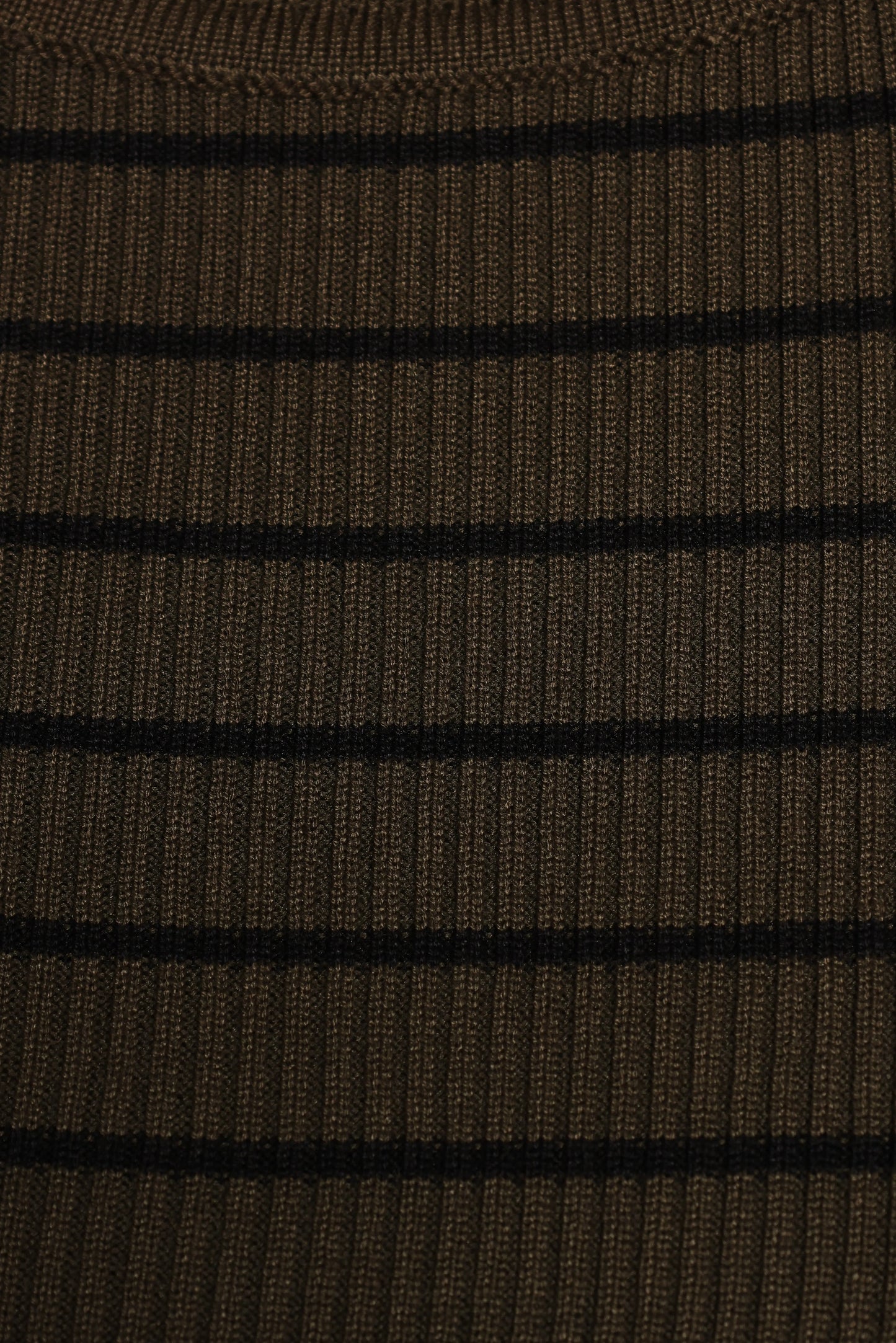 Stacie Ribbed Knit Top - Olive Stripe