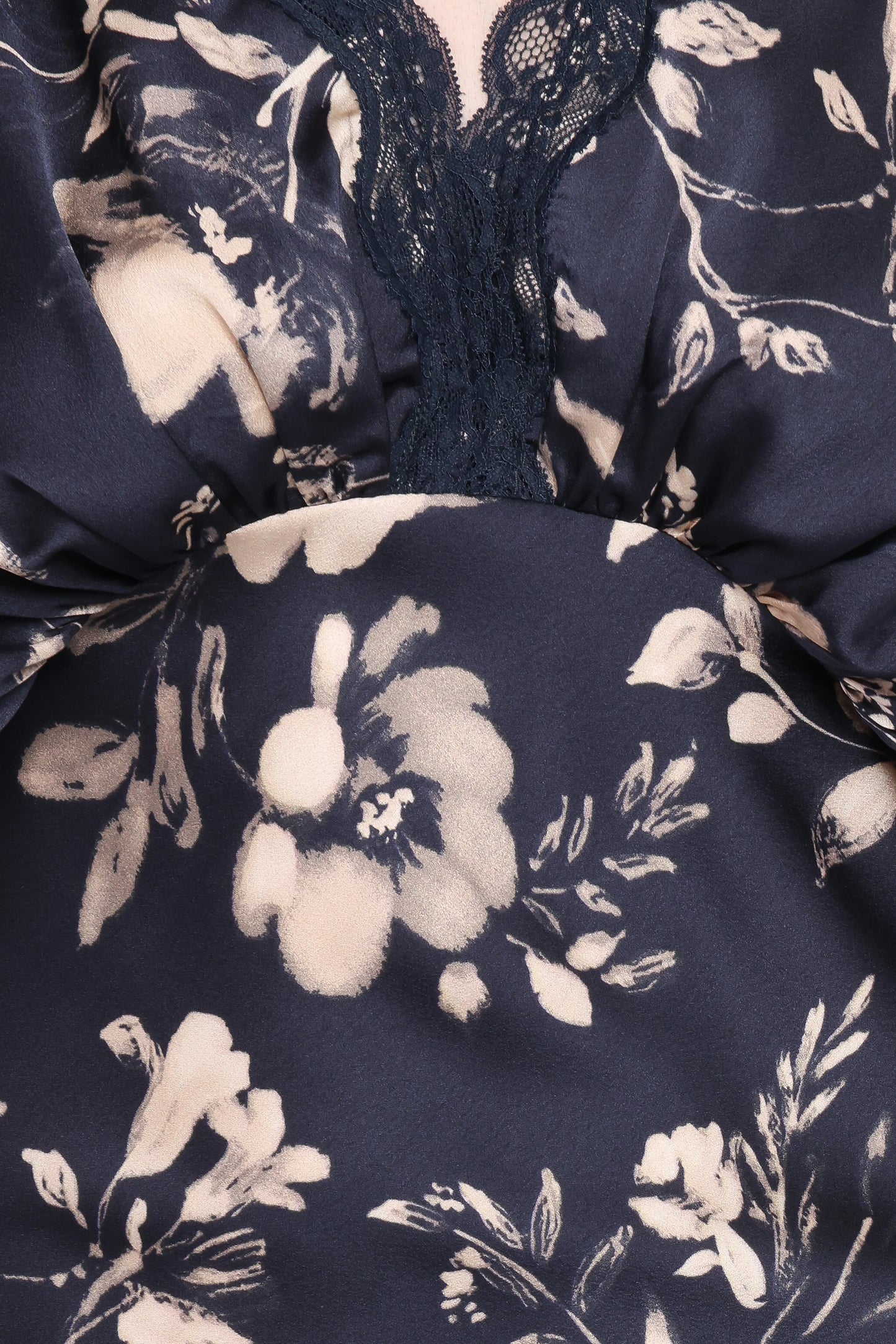 Laurent Midi Dress - Navy Cream Floral