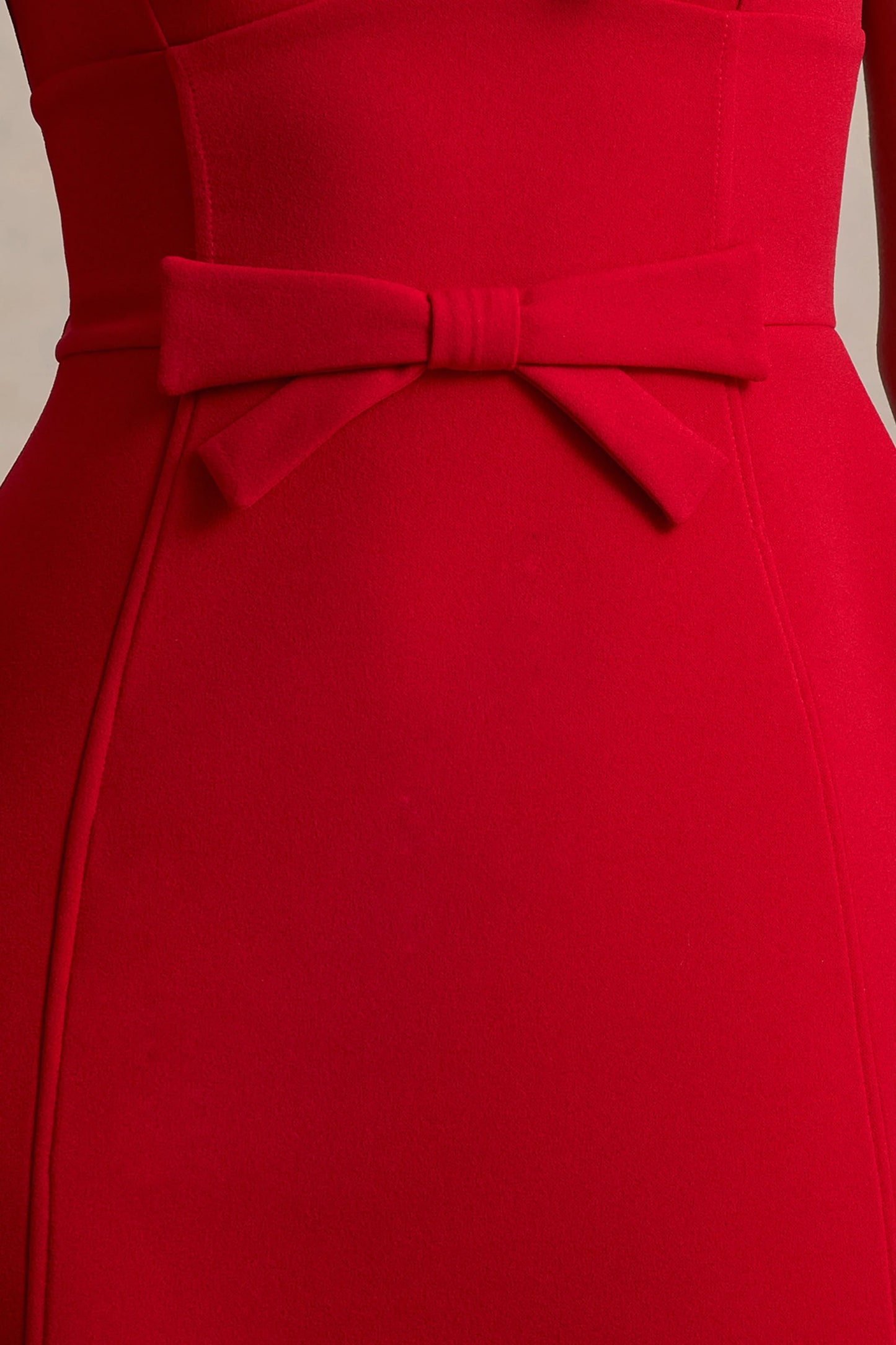 Corey Red Sweetheart Mini Dress With Bow Details