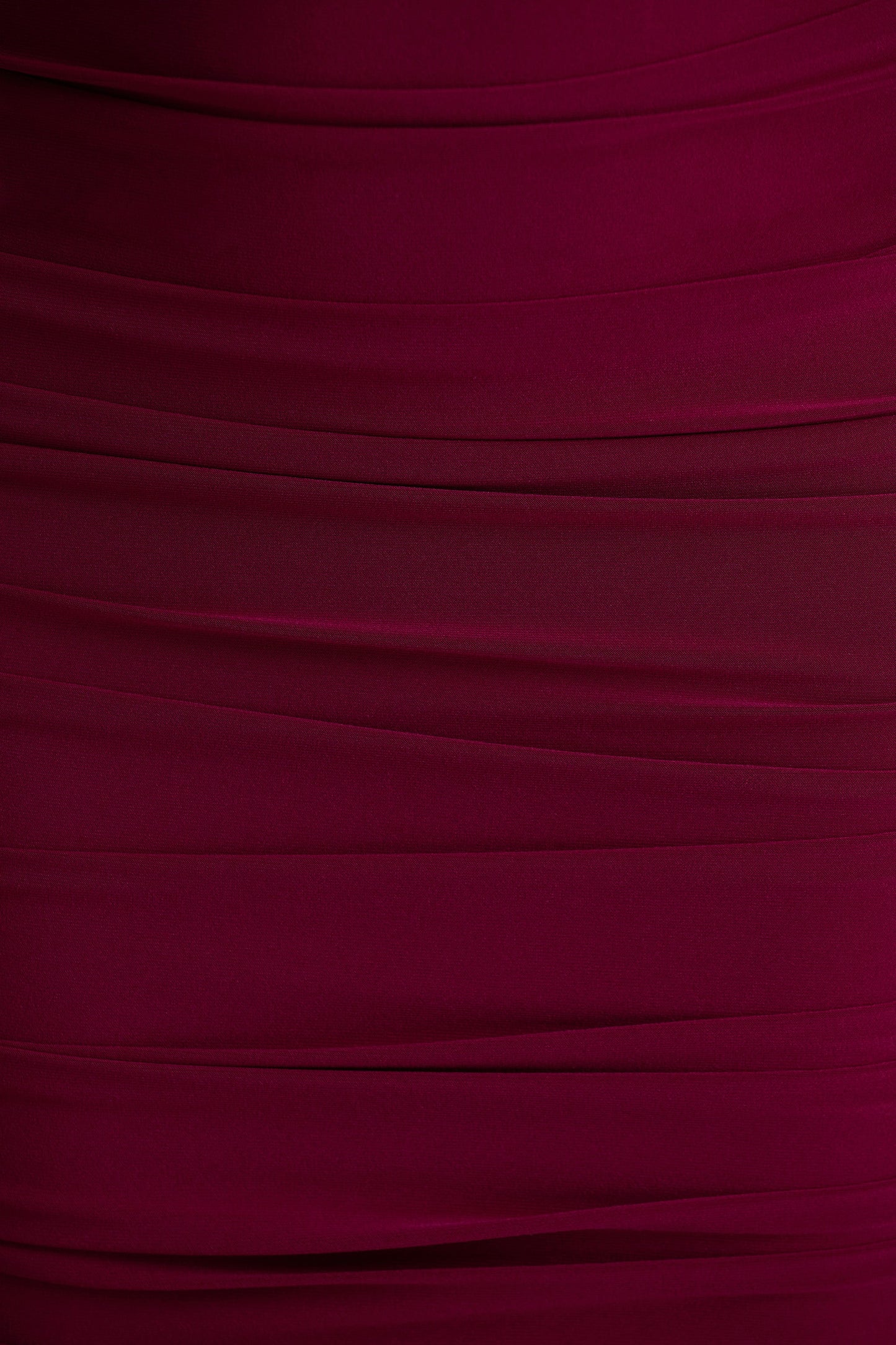 Tamara Burgundy Long-Sleeve Ruched Midi Dress