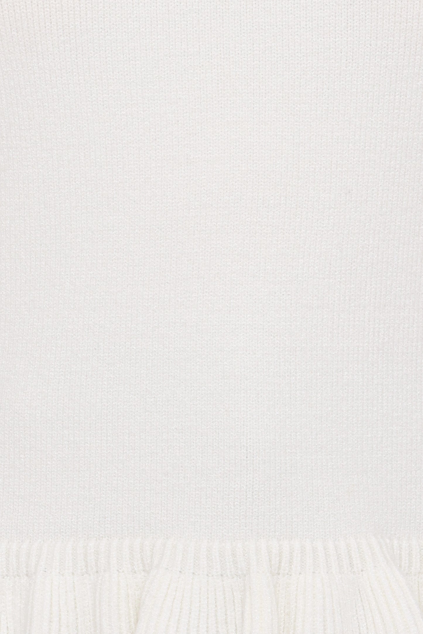 Emilie Short Sleeve Ruffle Crew Sweater - Cream