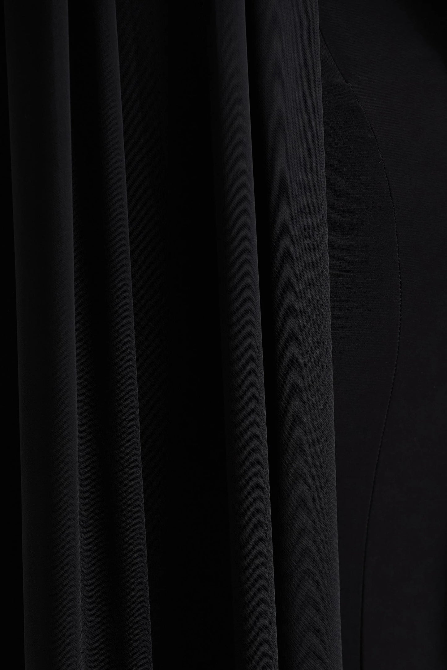 Amour Black High-Neck Maxi Dress With Cape Sleeve Detail