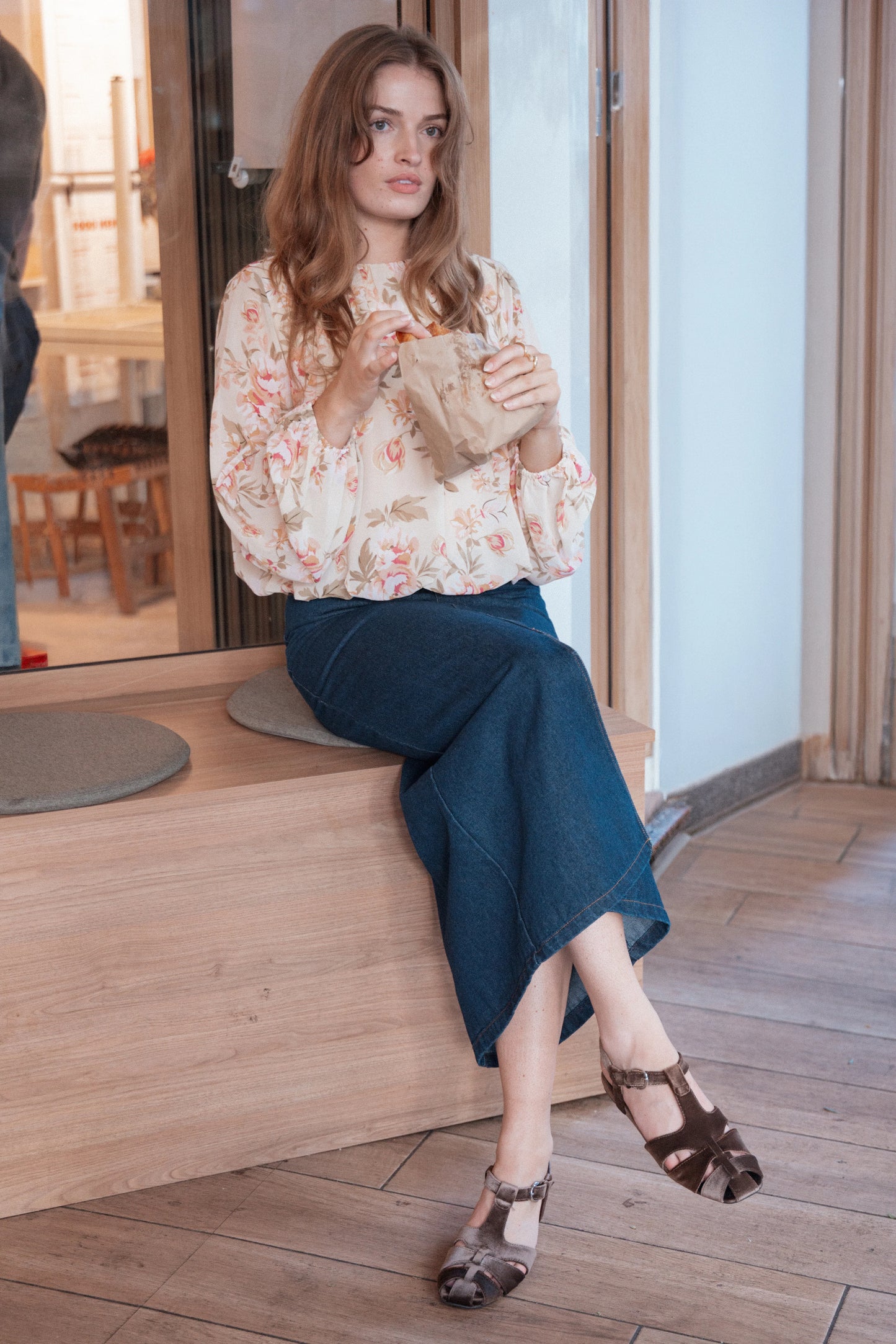 Dana Denim Midi Skirt - Midnight