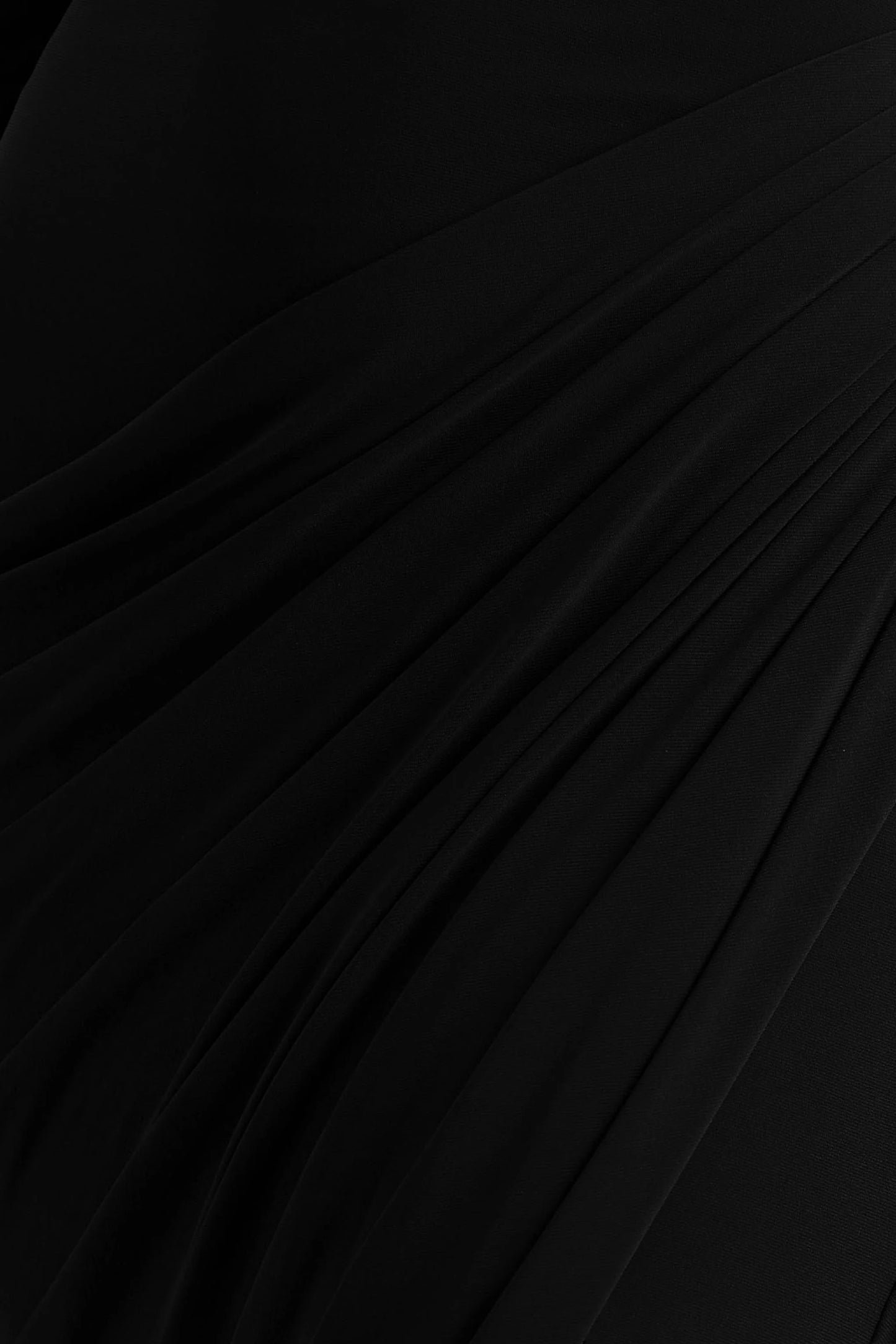 Betsy Black High-Neck Maxi Dress With Front Split And Ruched Detailing