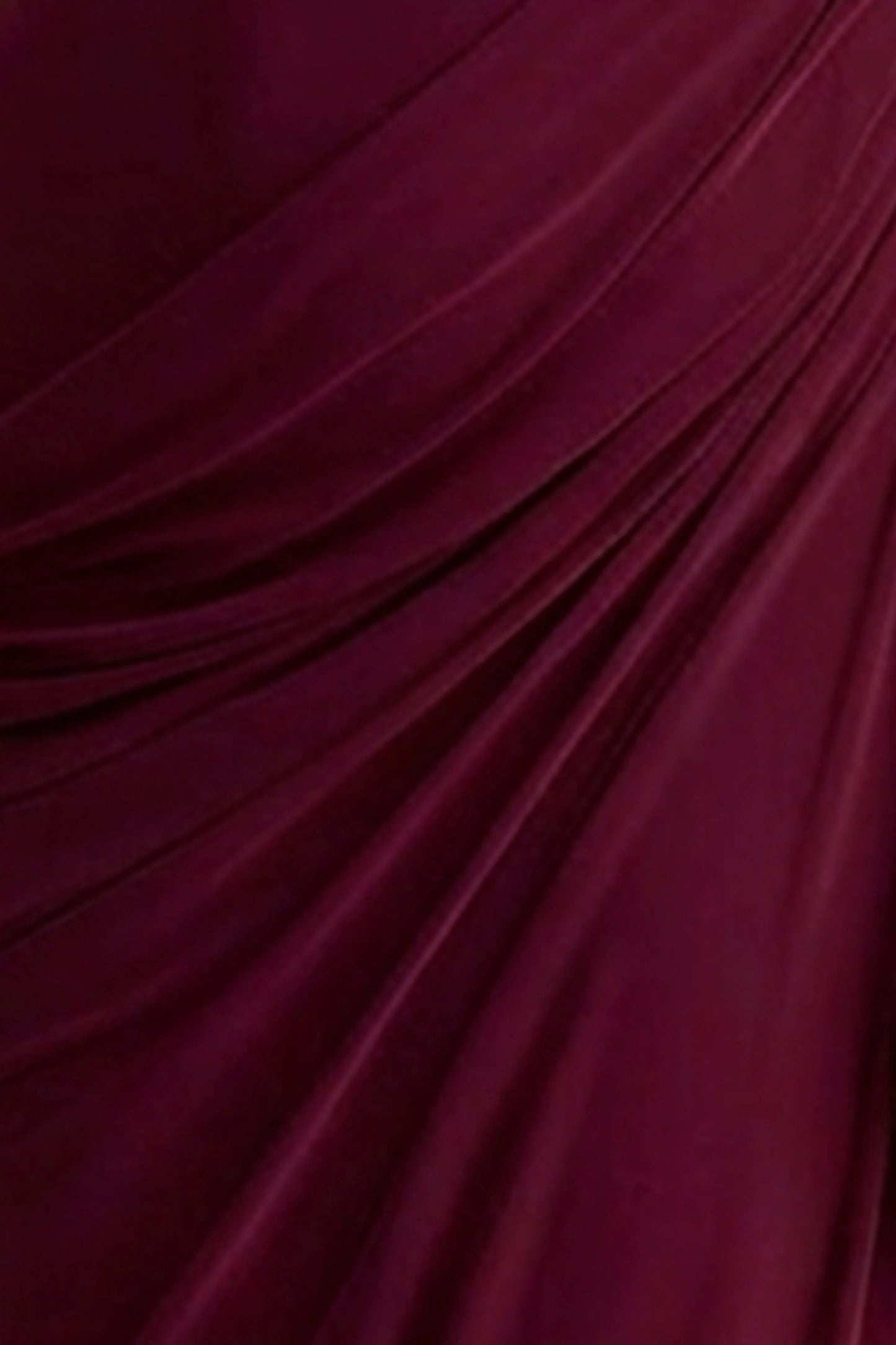 Aphra Burgundy High-Neck Maxi Dress With Cape-Sleeve