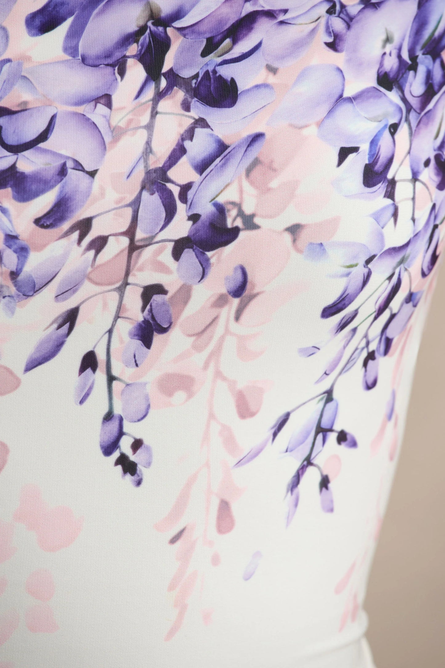 Sybil Wisteria Floral Print Asymmetric Midi Dress