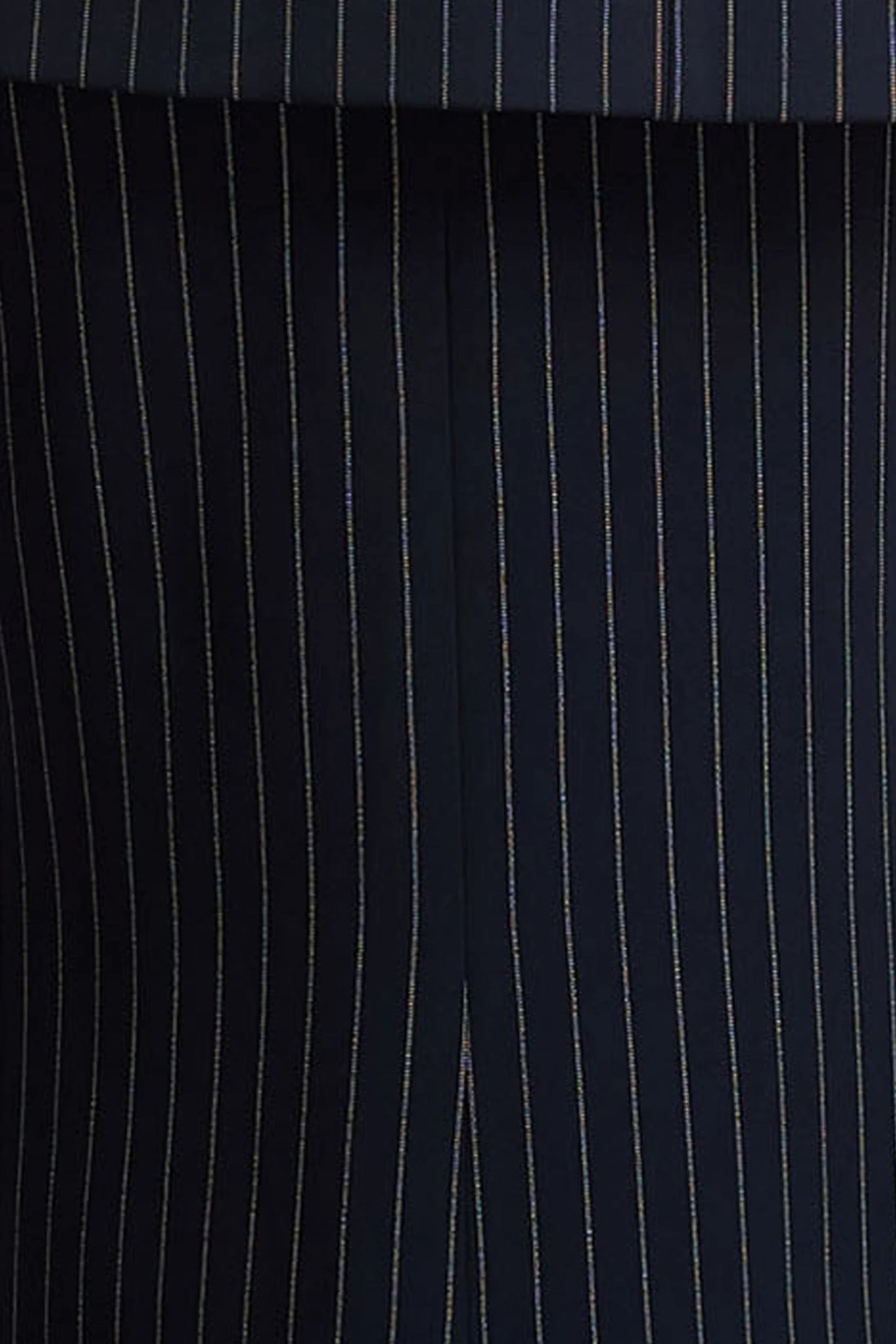 Elana Navy Pinstripe Maxi Skirt With Front-High Split