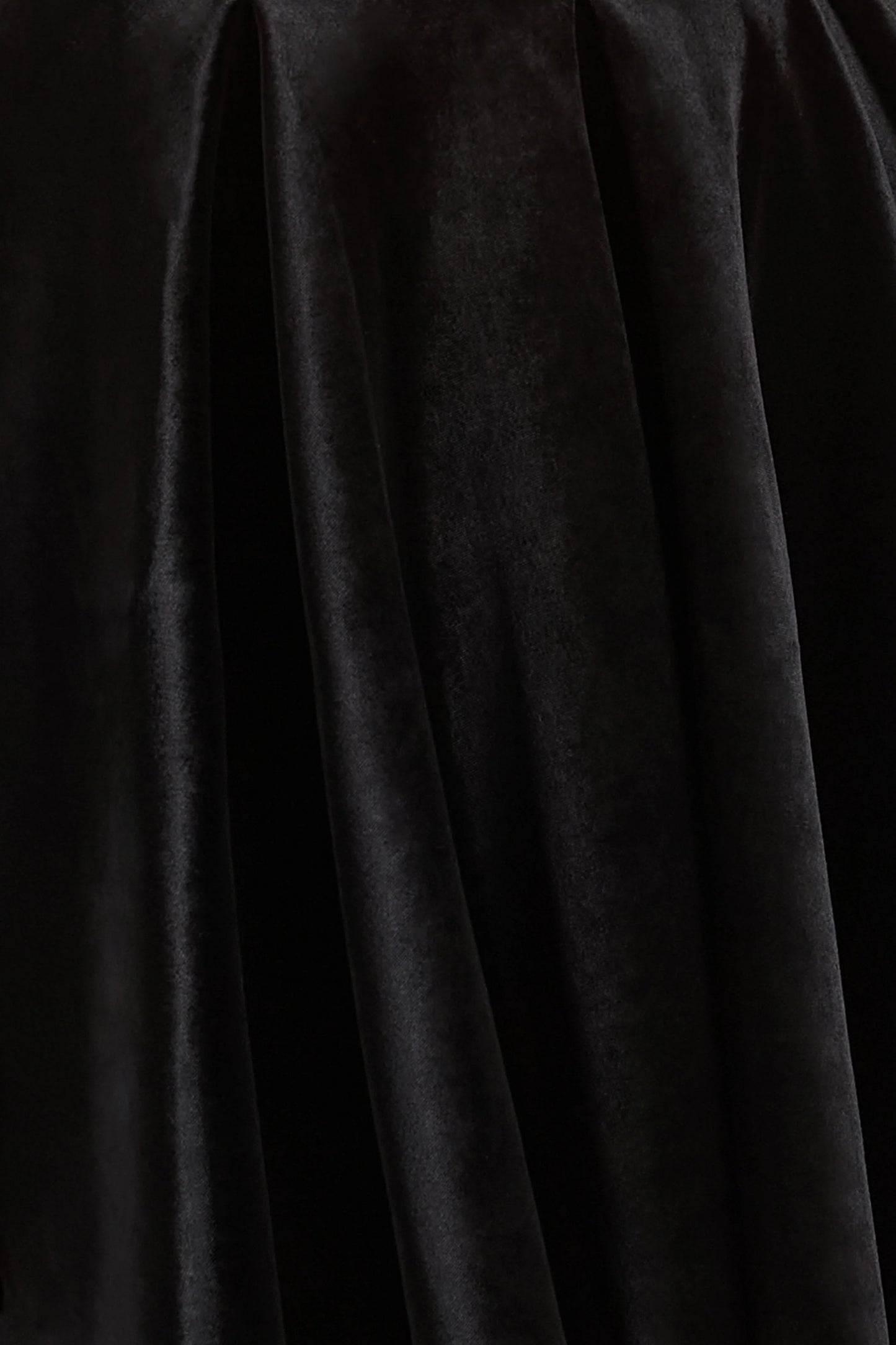 Leticia Black Asymmetric-Neck Velvet Mini Dress With Twist-Sleeve