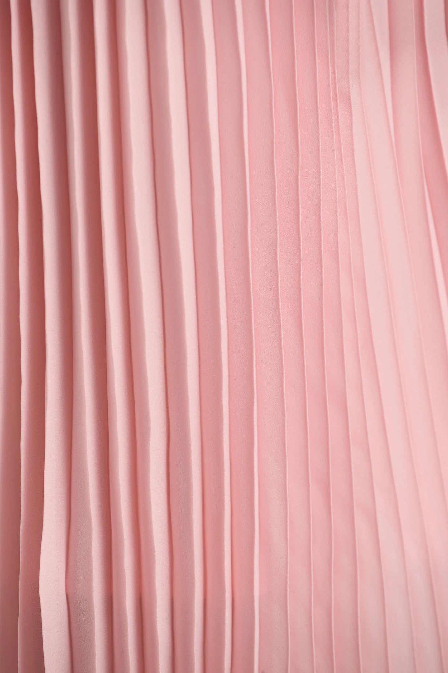 Tulip Blush Pink Pleated High-Neck Midi Dress