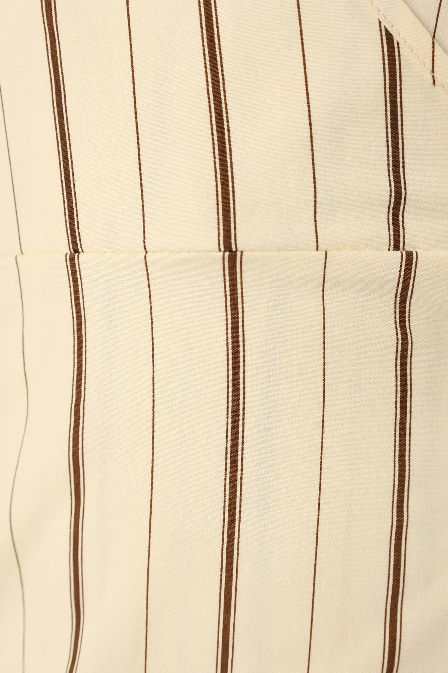 Abigail Wrap Midi Dress - Beige Stripe