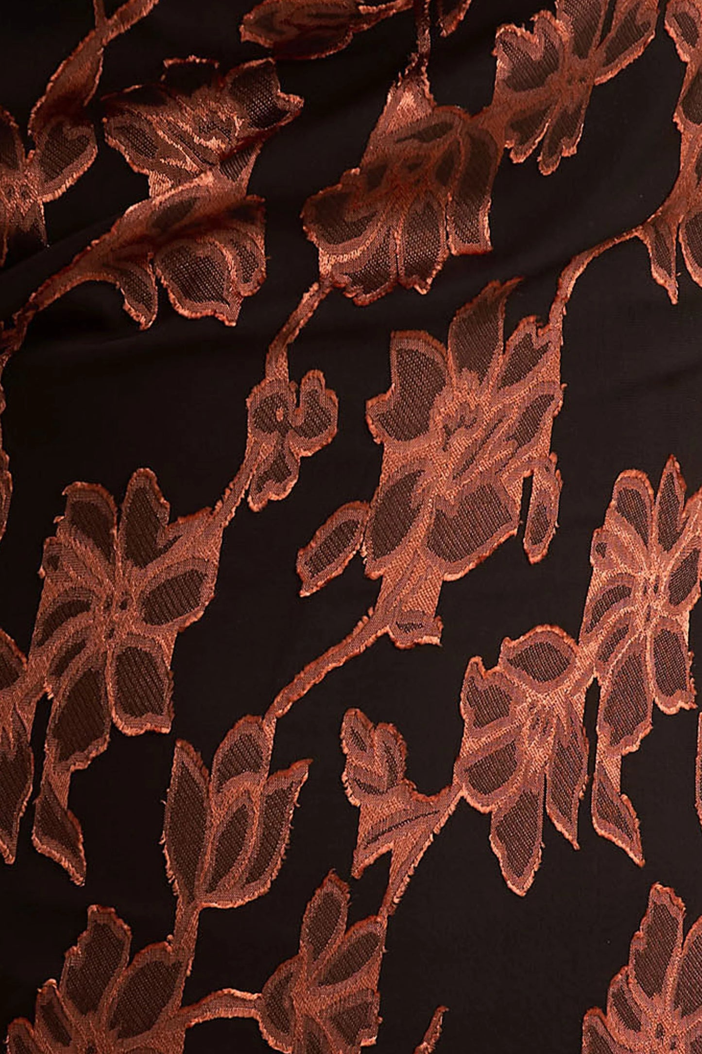 Mar Black And Rust Cowl-Neck Maxi Dress With Bow Detail
