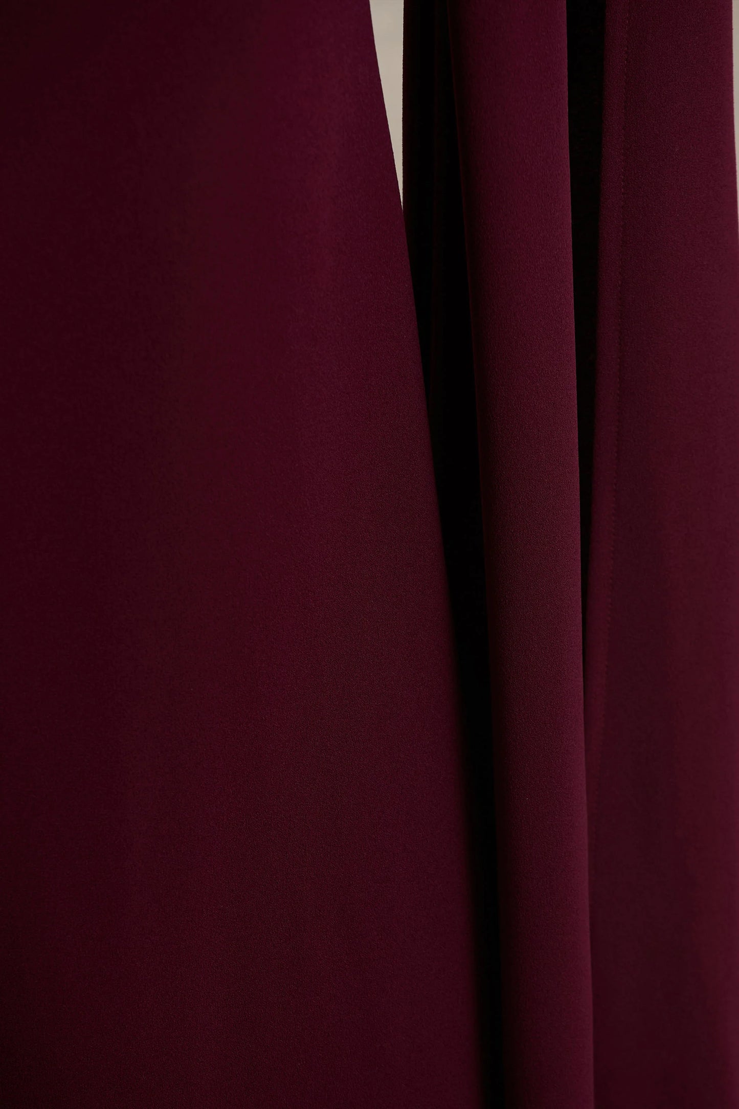 Esme Burgundy Square-Neck Maxi Dress With Cape Sleeves